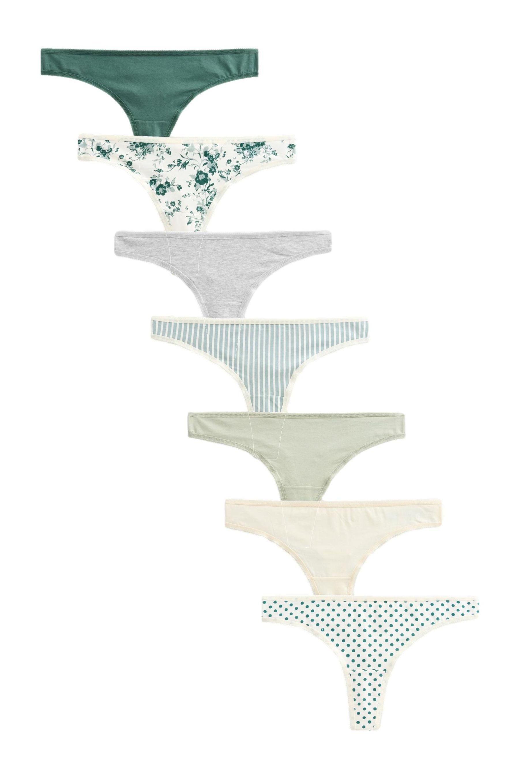 String Tanga-Slips mit hohem Baumwollanteil, 7er-Pack