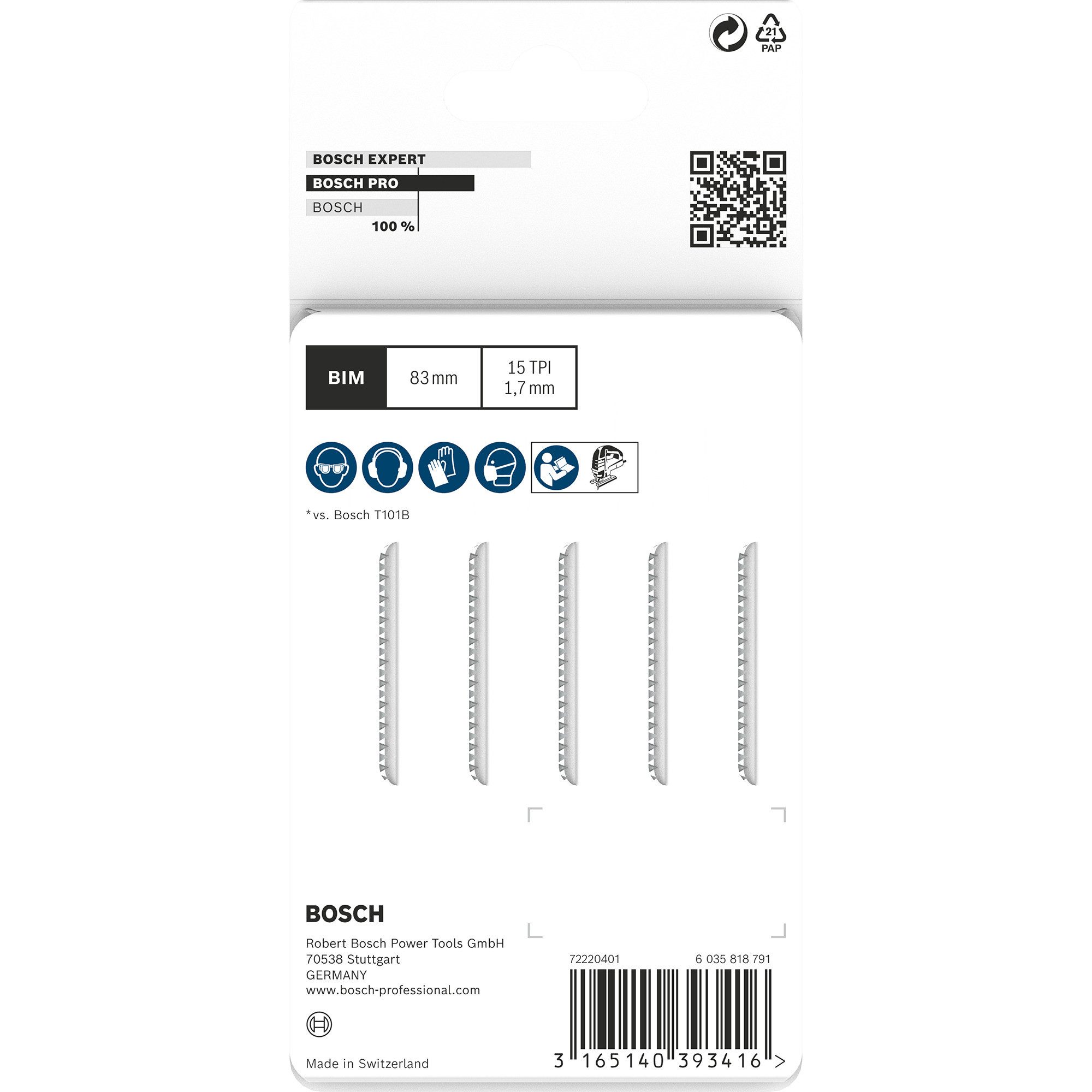 Thumbnail - Bosch Professional Sägeblatt Bosch Professional Stichsägeblatt T 101 BIF