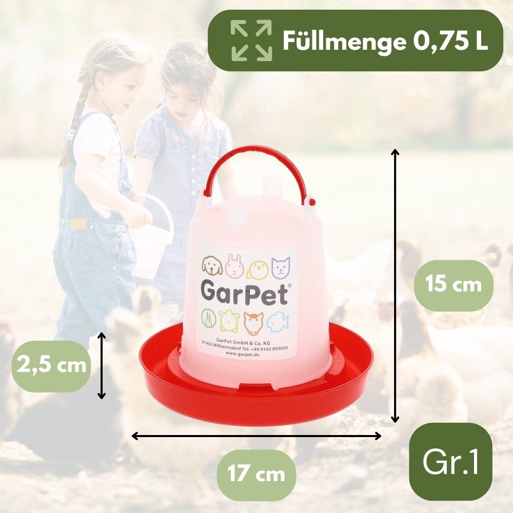 Wasserspender Geflügeltränke Hühnertränke Wassertränke Stülptränke Kükentränke