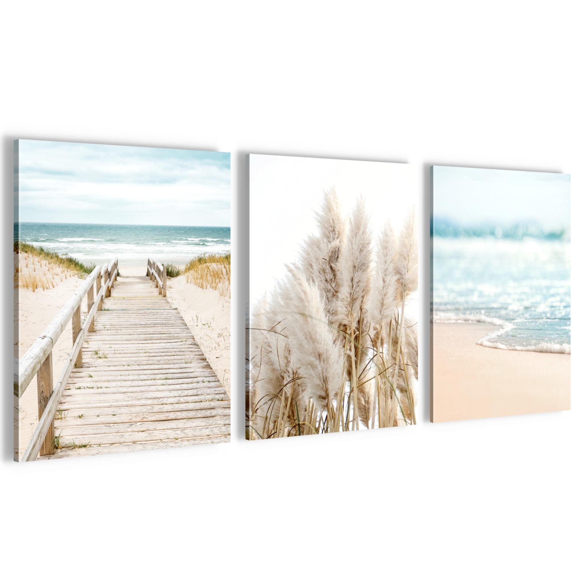 Novart Wandbild Boho Abstrakt Wohnzimmer Schlafzimmer Dekoration Kunstdruck, Ostsee