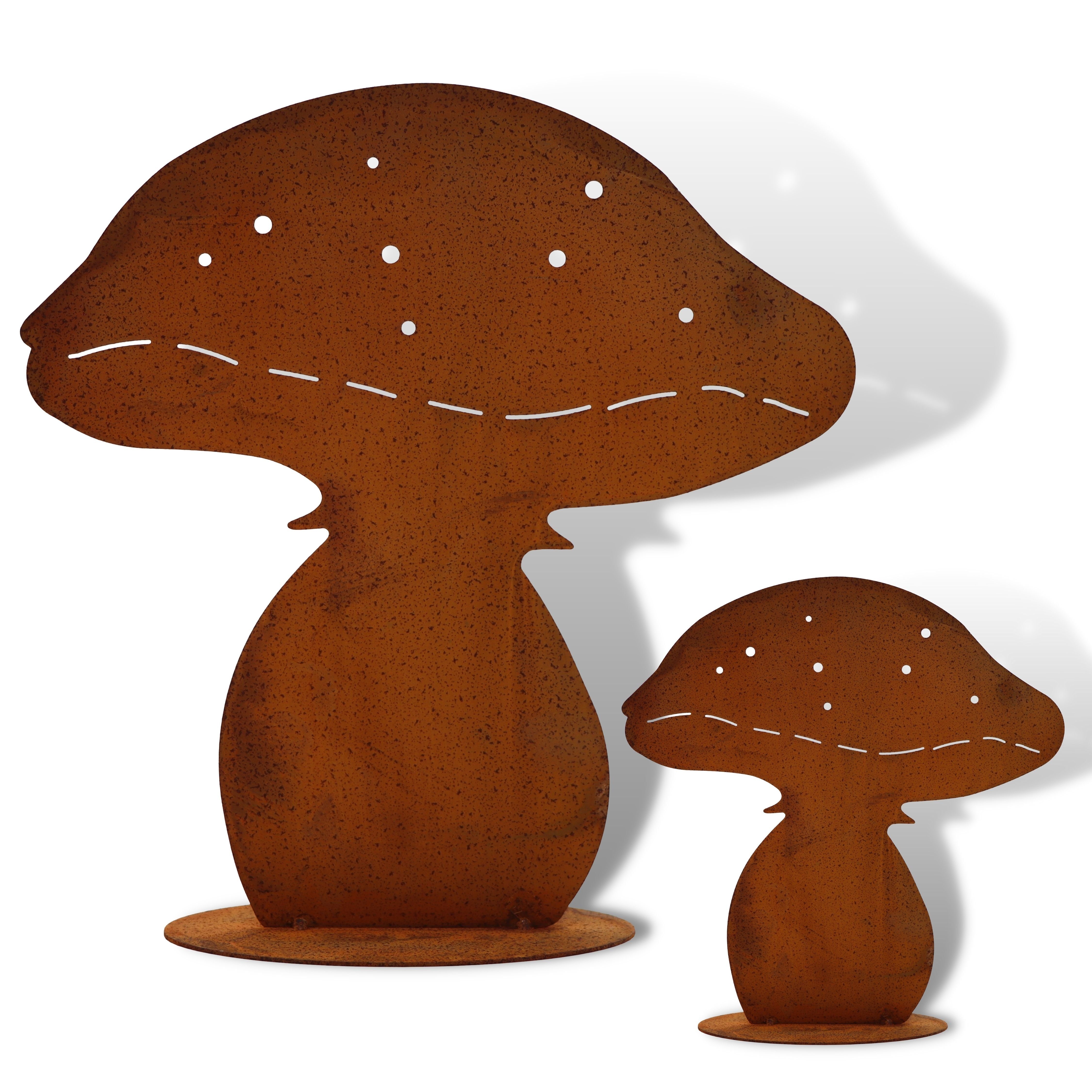 Rostikal Gartenfigur Herbst Deko Pilze Gartendeko, günstig online kaufen