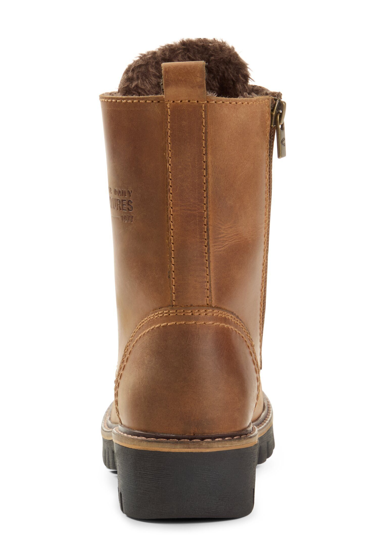 camel active aus echtem Leder Schnürstiefelette