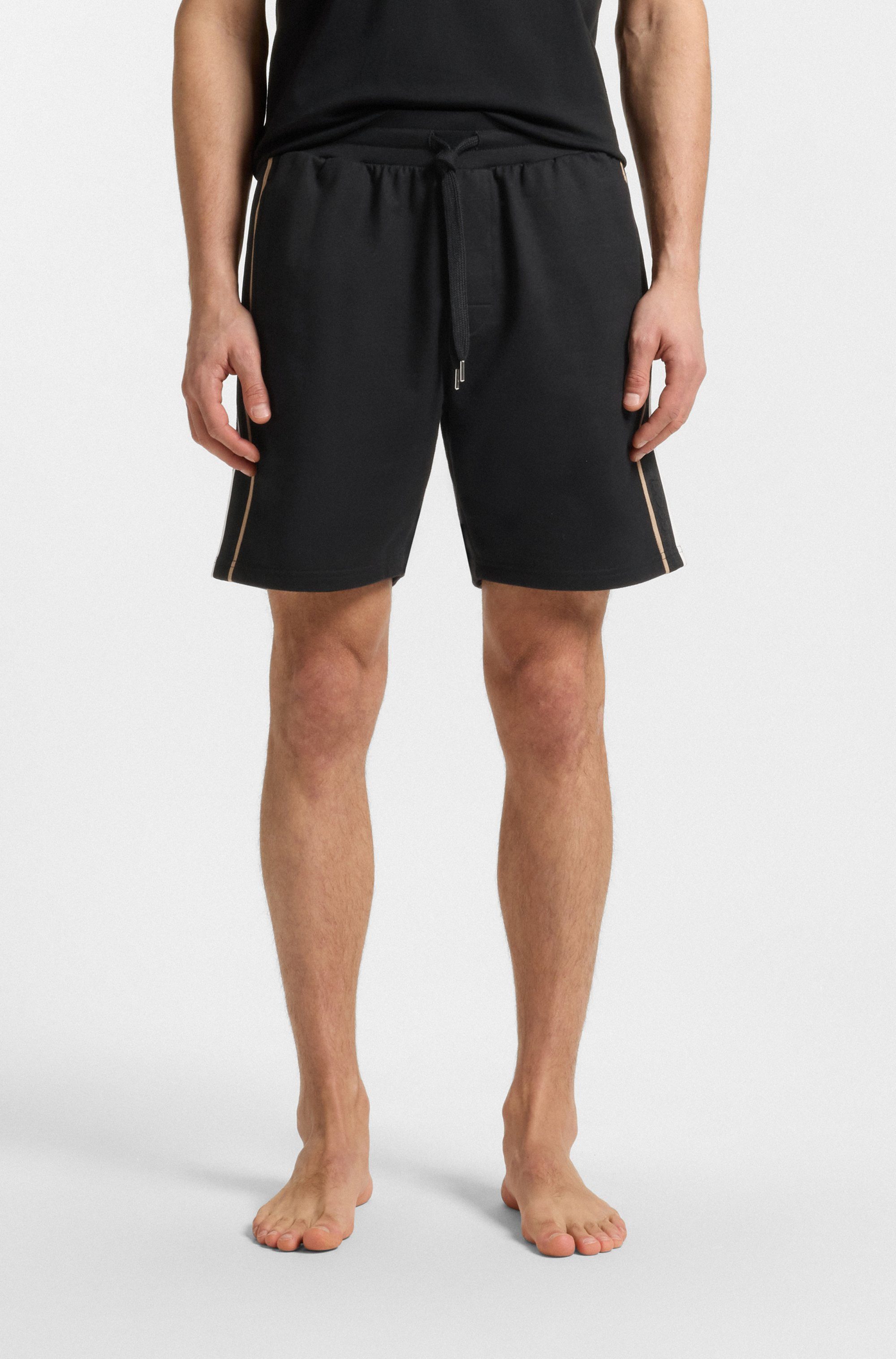 BOSS Sweatshorts ICONIC mit Tunnelzug und Tape-Details günstig online kaufen