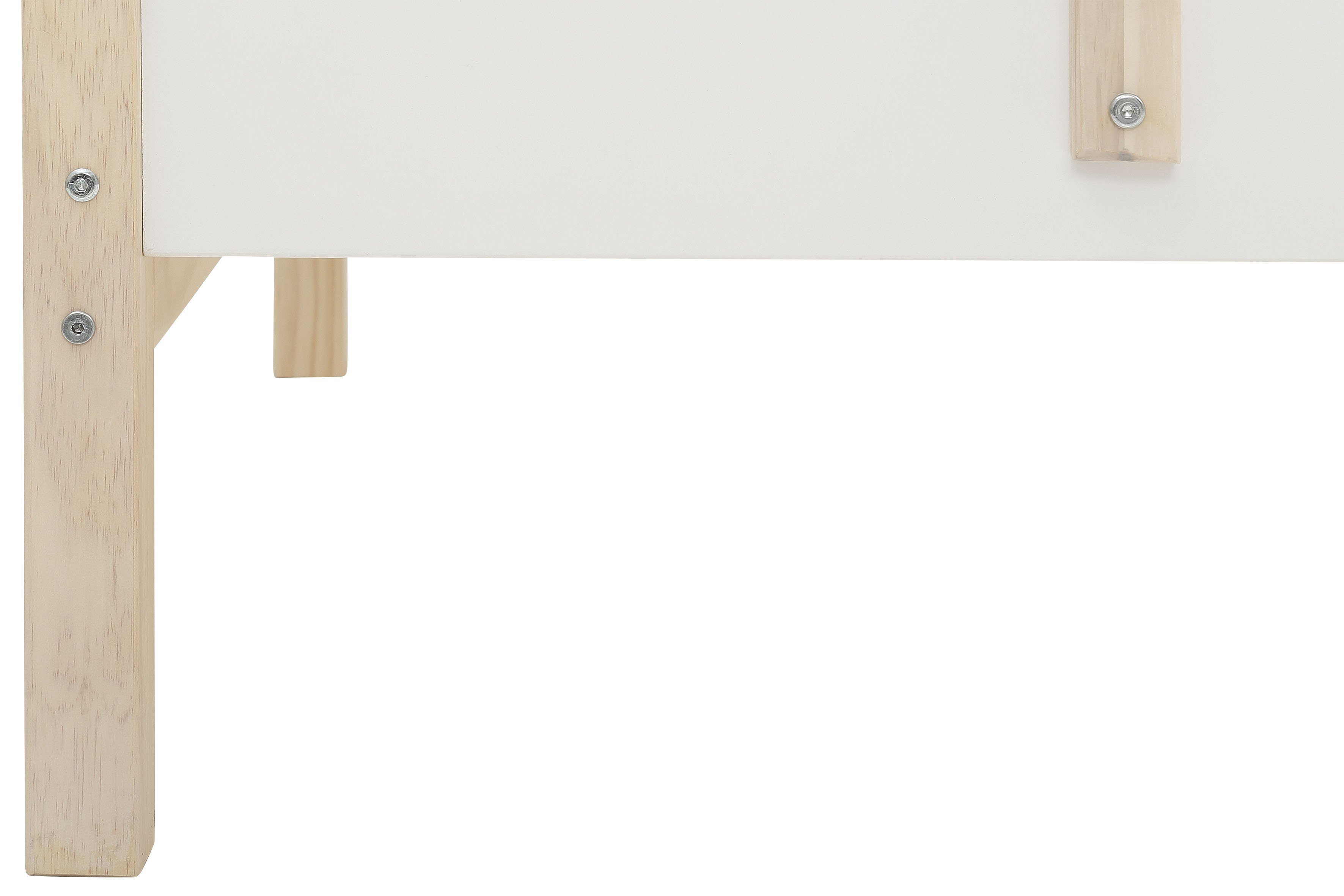 Etagenbett Lüttenhütt 90x200 cm Janne, aus weiß/natur Liegefläche Etagenbett, massivem Kiefernholz, schönem