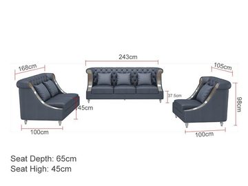 JVmoebel 3-Sitzer, Designer Drei Sitzer Couch Sofa Polster Sitz 3er
