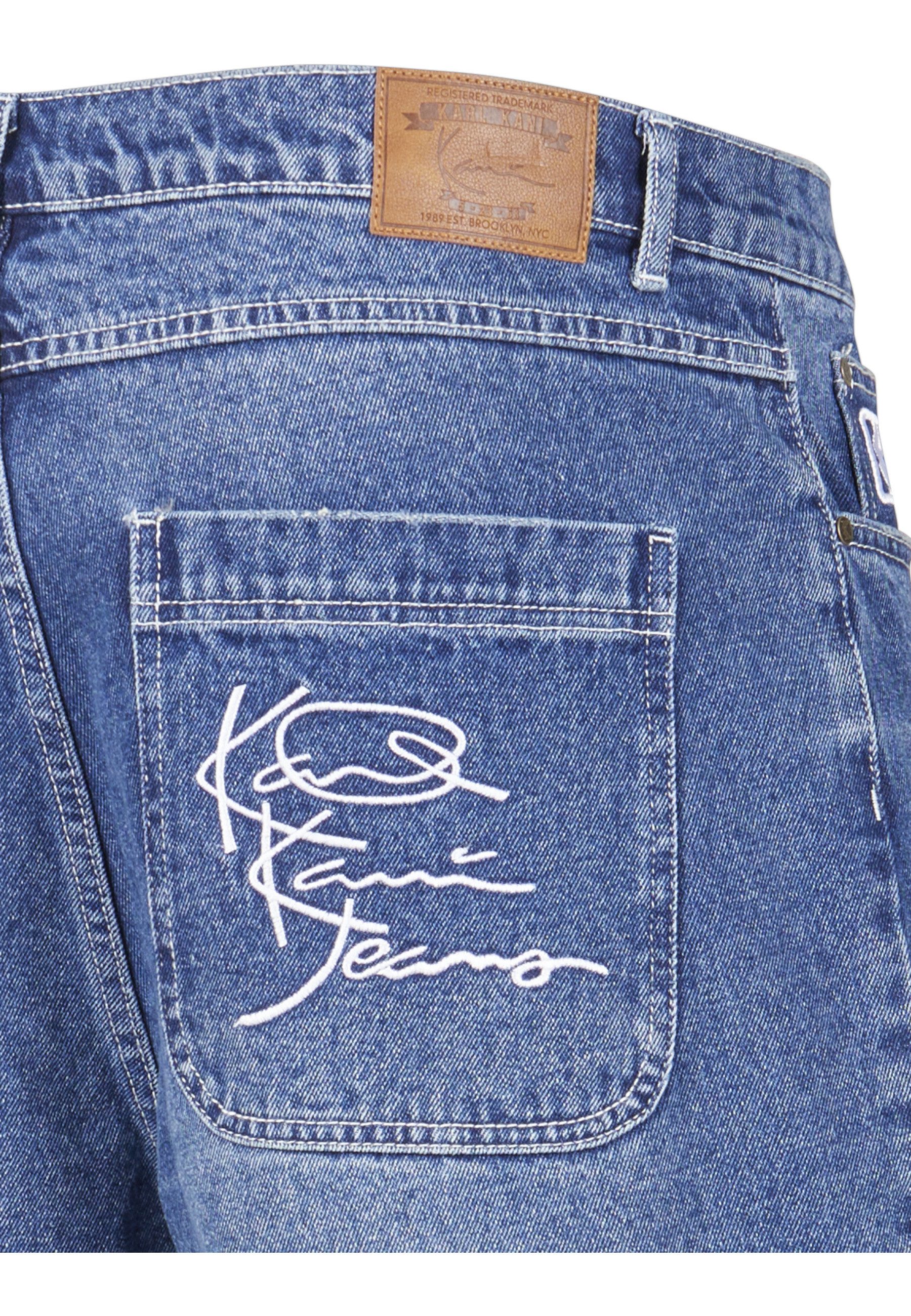 Karl Kani Shorts Karl Kani Herren Karl Kani OG Old English Denim Shorts (1-tlg)