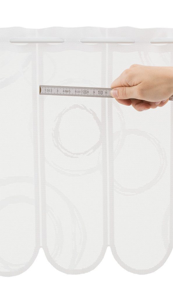 Gardinen Kranzusch Scheibengardine Kringel, Stangendurchzug, transparent, K günstig online kaufen