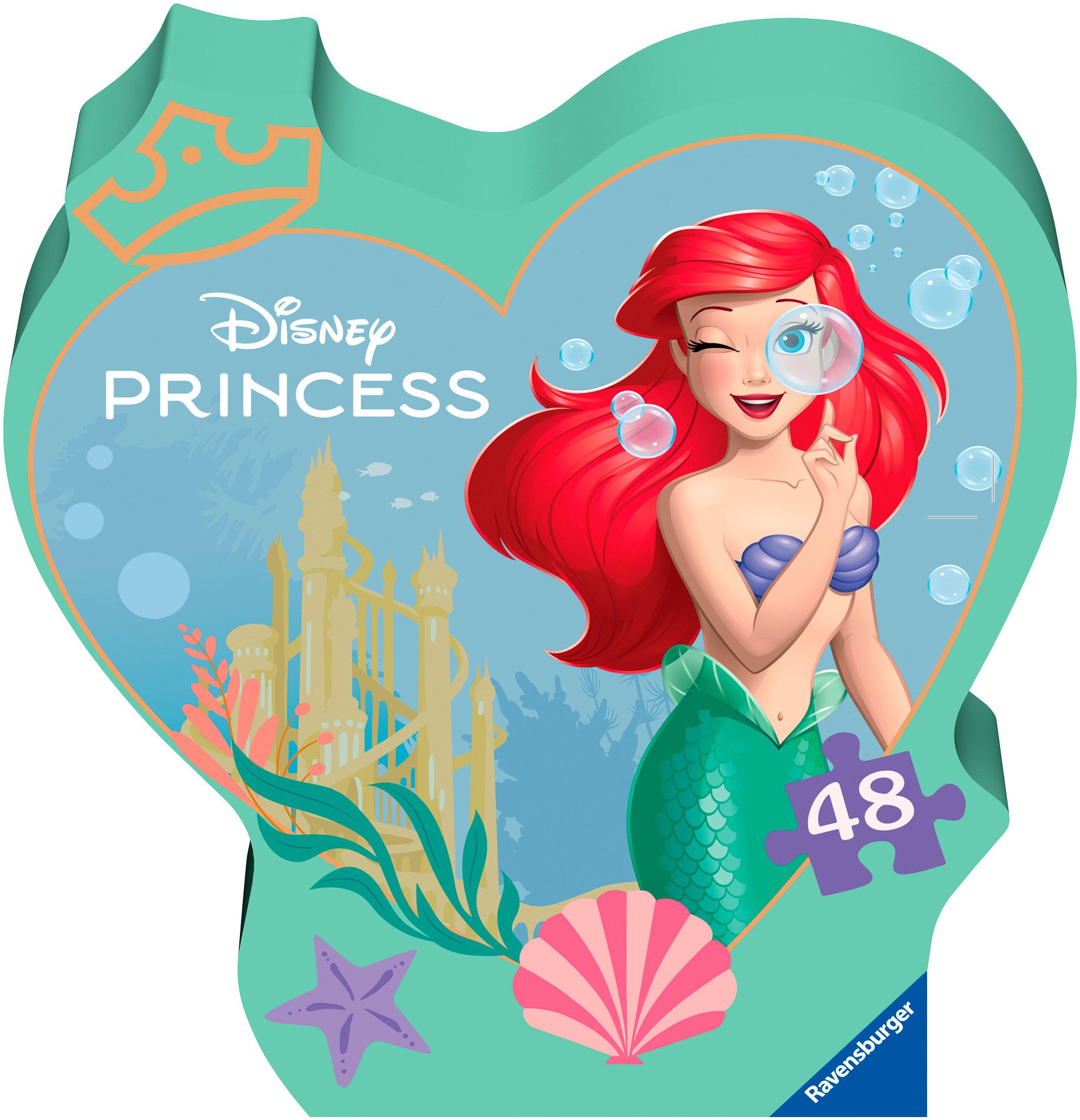 Ravensburger Puzzle Disney Prinzessinnen, Prinzessin Arielle, 48 Puzzleteile