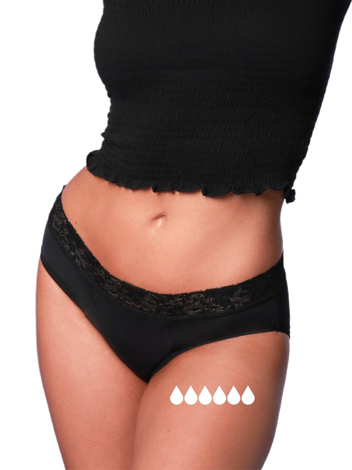 Taynie Periodenslip Queen ultra - Periodenunterwäsche sehr starke Blutung - Damen (1-St., 1er-Pack) Auslaufsichere Periodenunterwäsche / Periodenslip aus Bio-Baumwolle