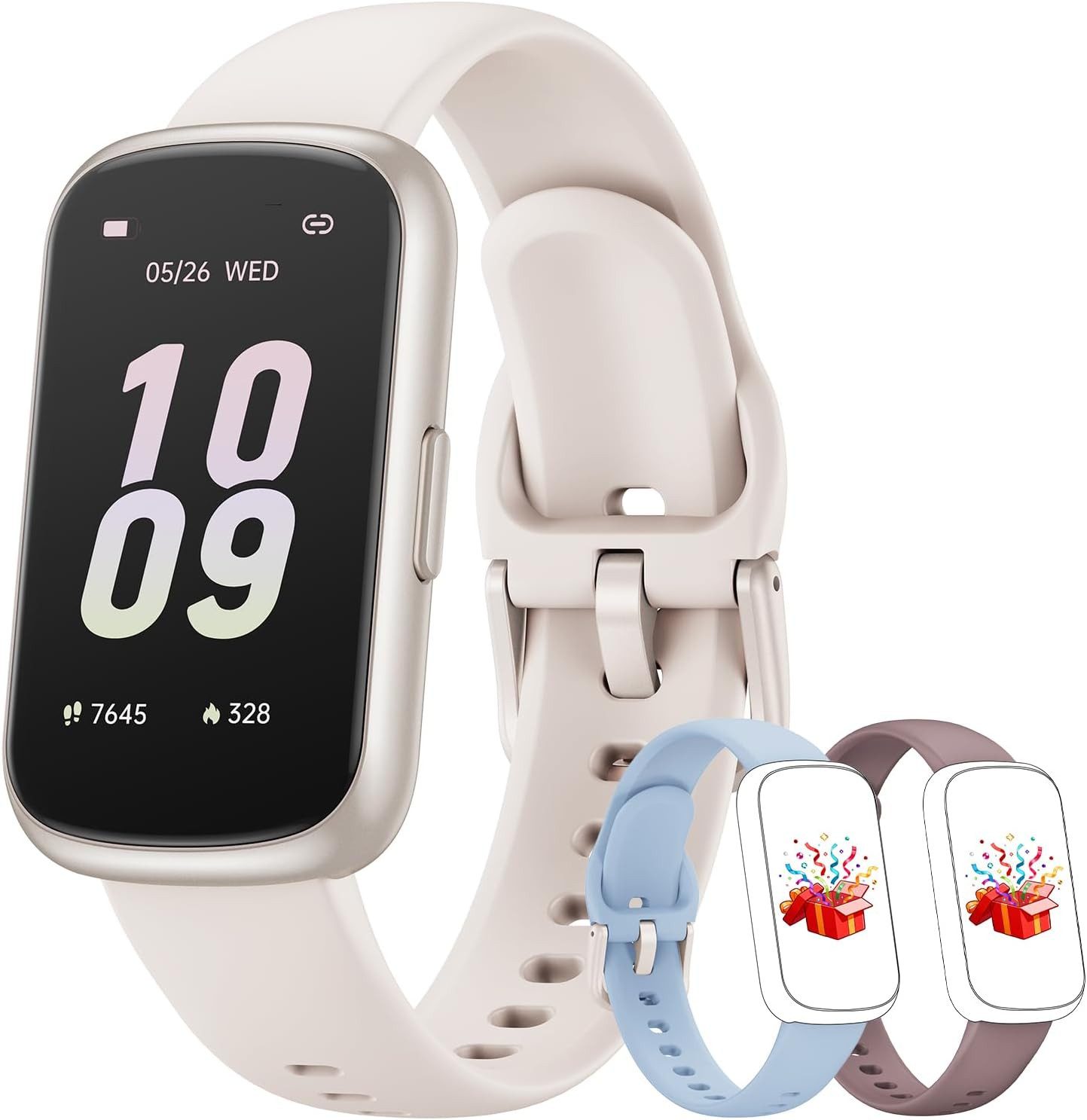 BOALZETD Damen"s Herren"s Fitness & Herzfrequenz Tracker mit SpO2 Schlafmonitor Smartwatch (1.47 Zoll, Android/iOS), IP68 Wasserdicht, Aktivitätstracking & personalisierte Zifferblätter