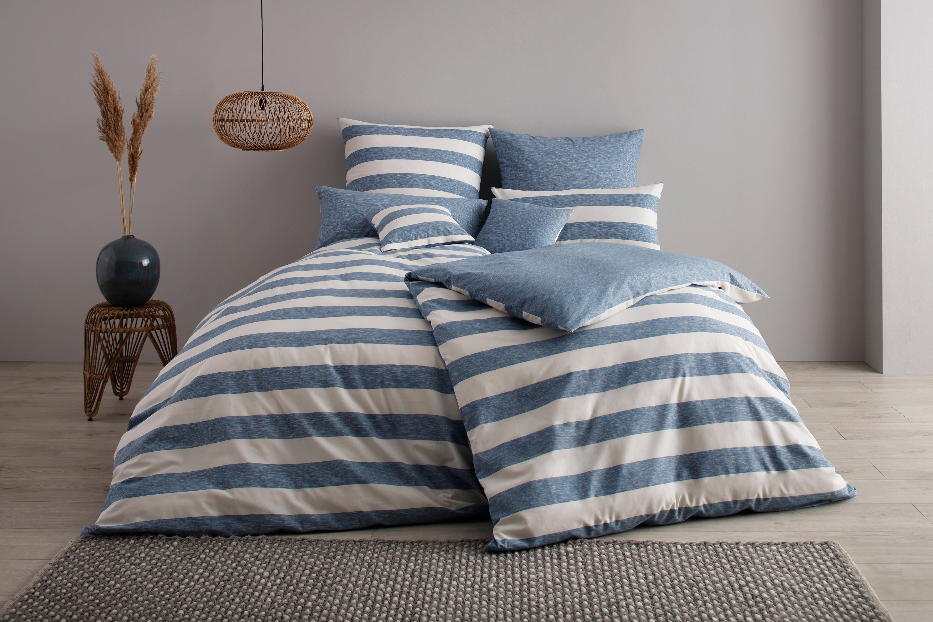 OTTO products Kissenhülle Big Stripe, (2 Stück), Streifen-Design in Melange günstig online kaufen