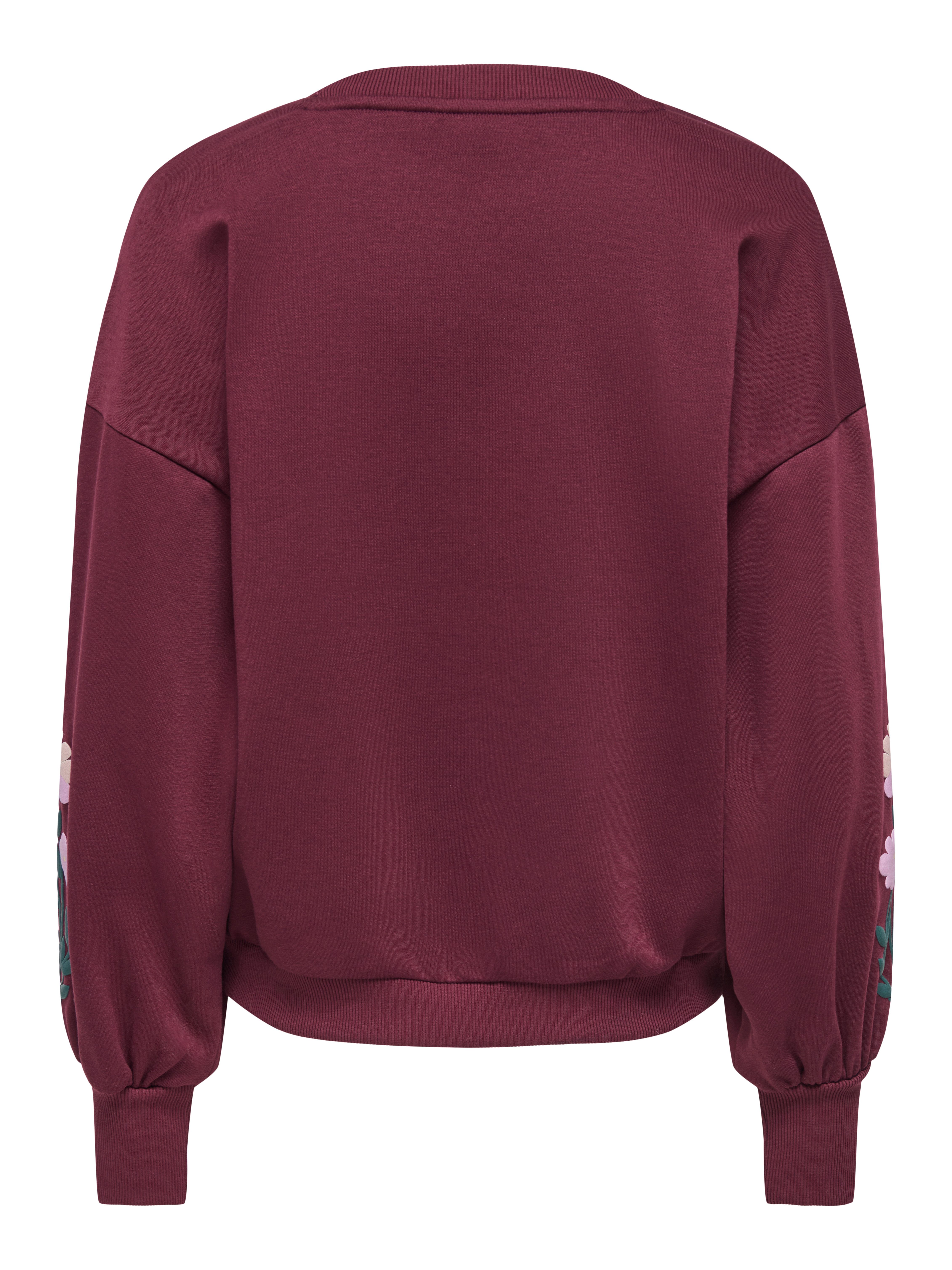 ONLY Sweatshirt ONLBROOKE L/S O-NECK FLOWER SWT Baumwollmischung, regular fit