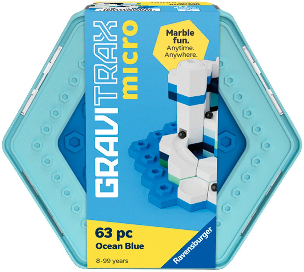 Ravensburger Kugelbahn-Bausatz GraviTrax micro - Ocean Blue, (63-tlg), Made in Europe