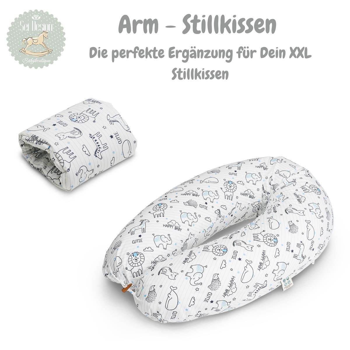 Armrolle Ministillkissen, Armband Seitenlagerungskissen Baby Stillkissen Design Armkissen Baby Reisestillkissen SEI Stillmuff 1-tlg., Happy Stillmuff