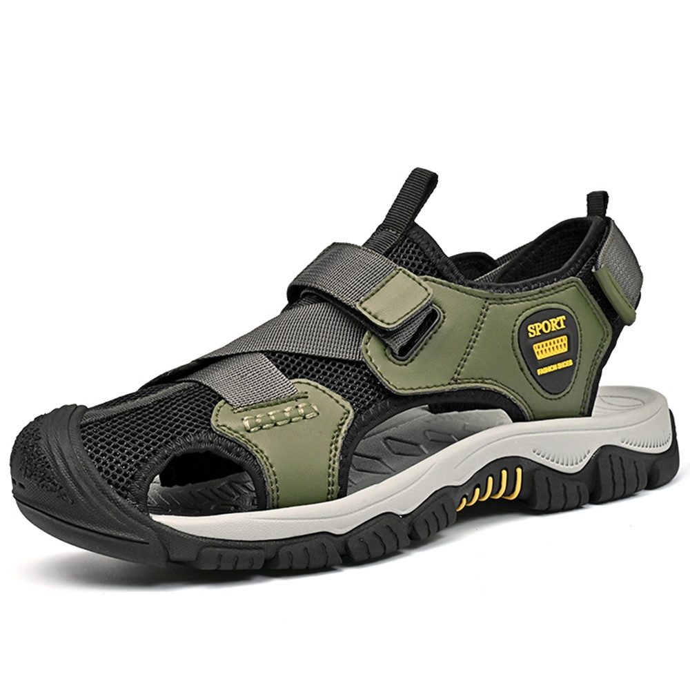 HUSK'SWARE Outdoorsandale (Leder-Mesh-Sandalen mit Klettverschluss, Komfort günstig online kaufen