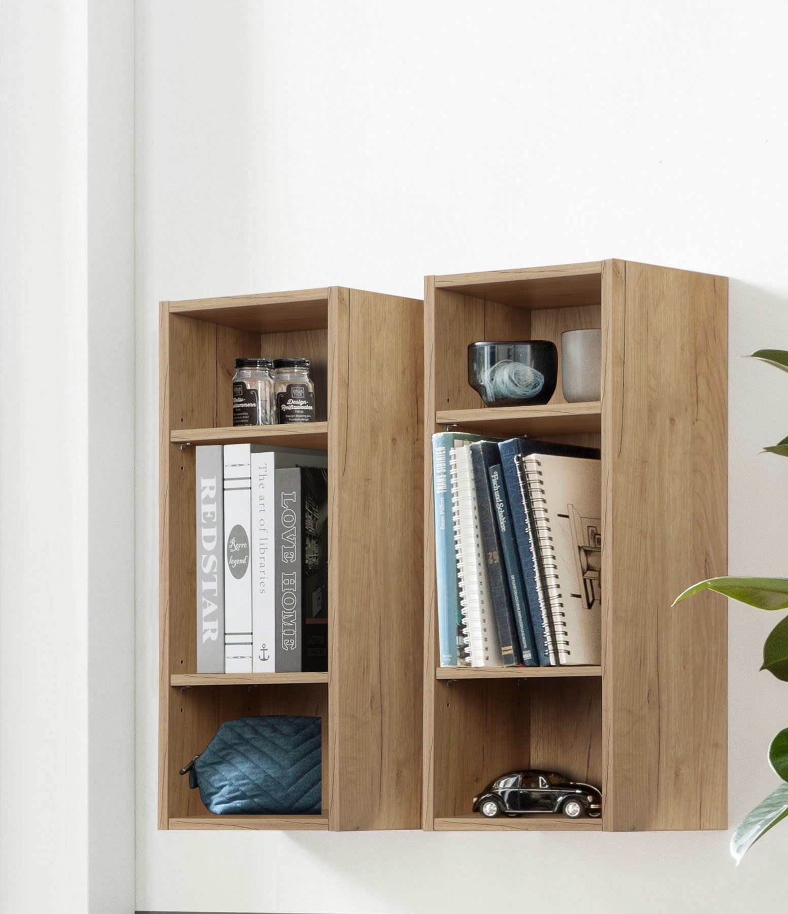 OTTO home Regal Moid, modernes Wandregal, Breite 26 cm, Höhe 69,5 cm