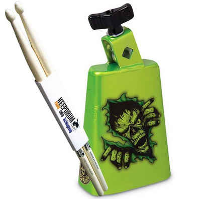 Latin Percussion Cowbell LP204C Zombie Green Kuhglocke mit Sticks