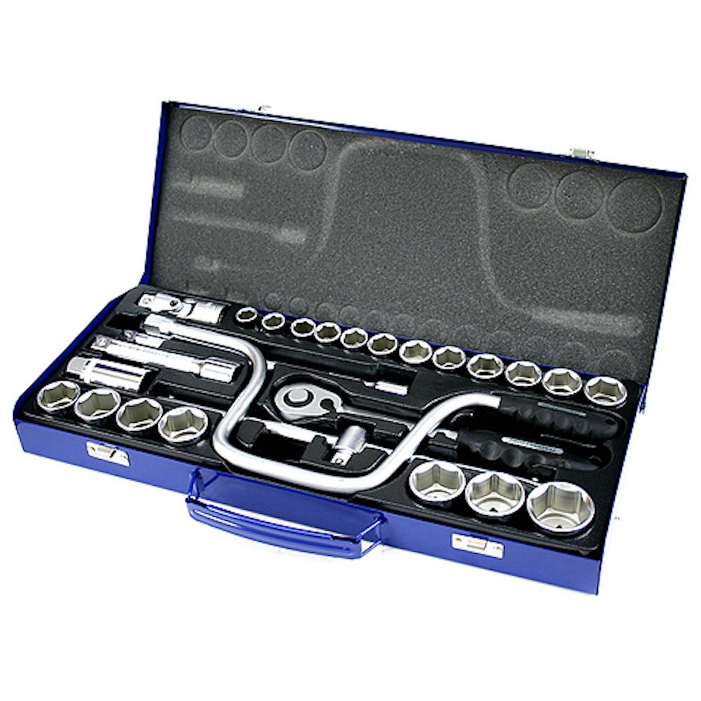 PROREGAL® Werkzeugset Werkzeug- und Steckschlüsselsatz 26 PCs Honiton, 1/2 ", 12-34mm
