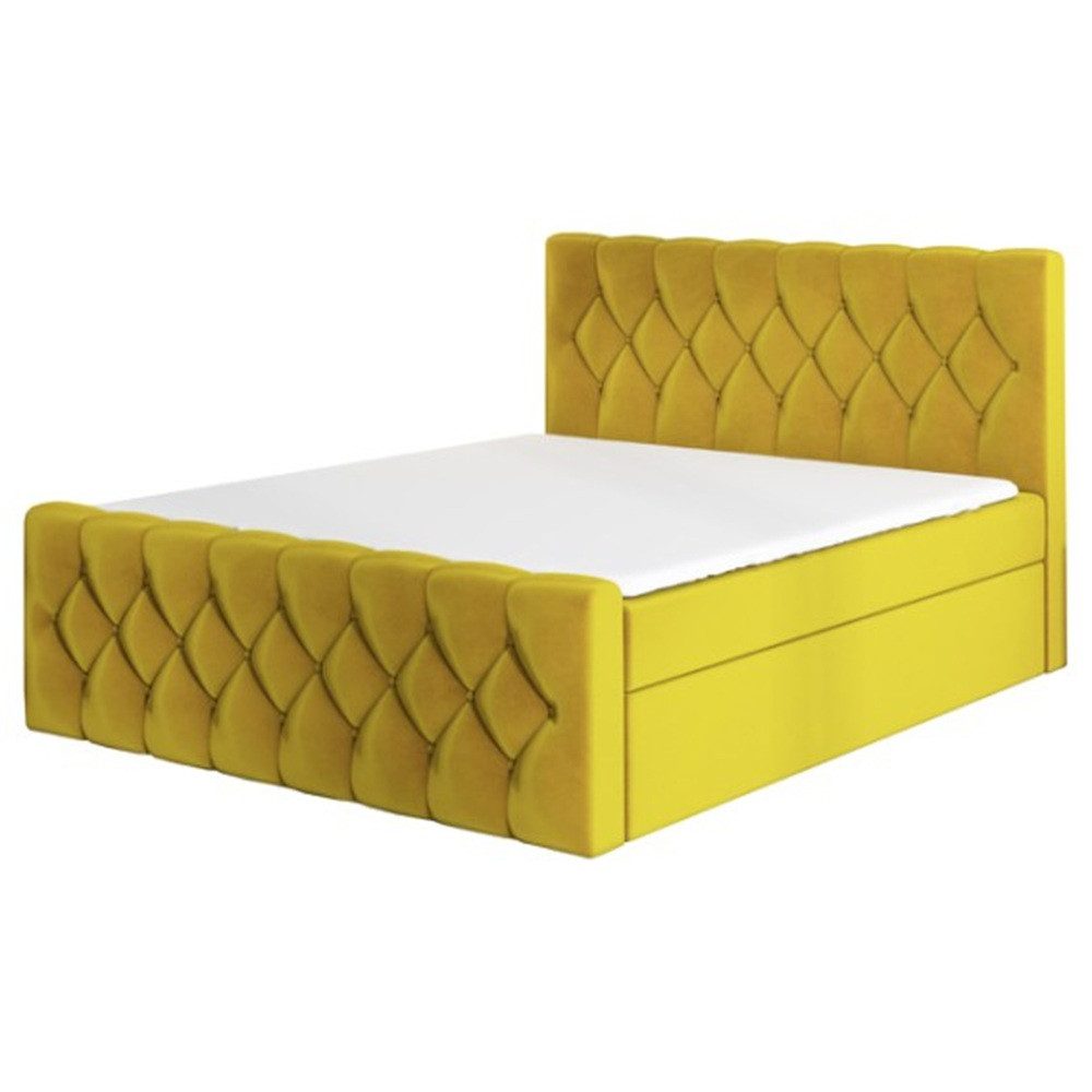 A&J MöbelLand GmbH Boxspringbett ARI mit 2 Bettkästen und Topper. (Boxspringbett mit Bettkasten und gepolstertem Kopfteil. Inclusive Topper!, Kostenlose Lieferung! TOP ANGEBOT), Länge 216 cm Höhe 106 cm