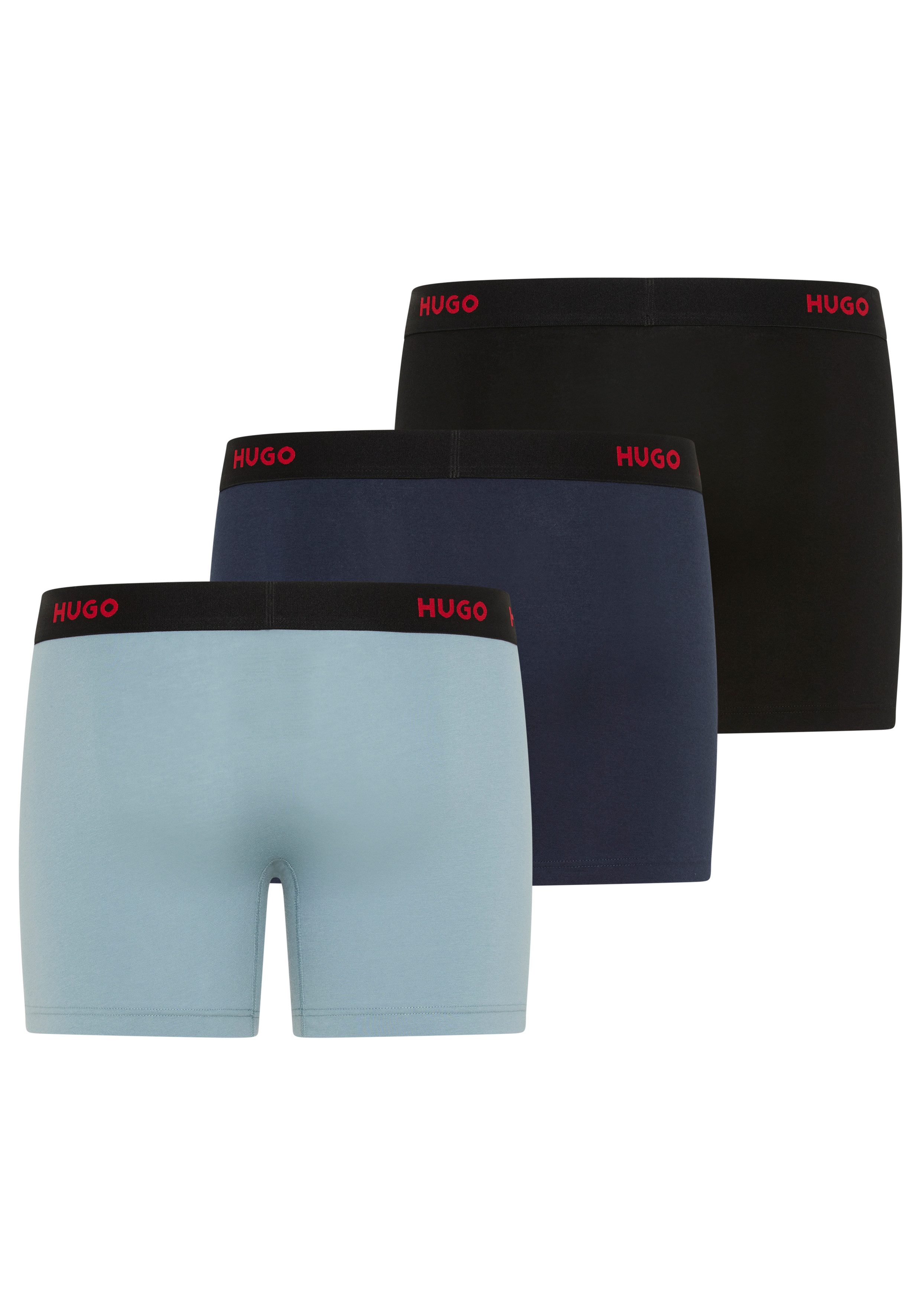 HUGO Boxer BOXERBR TRIPLE (Packung, 3-St., 3er) mit elastischem Bund