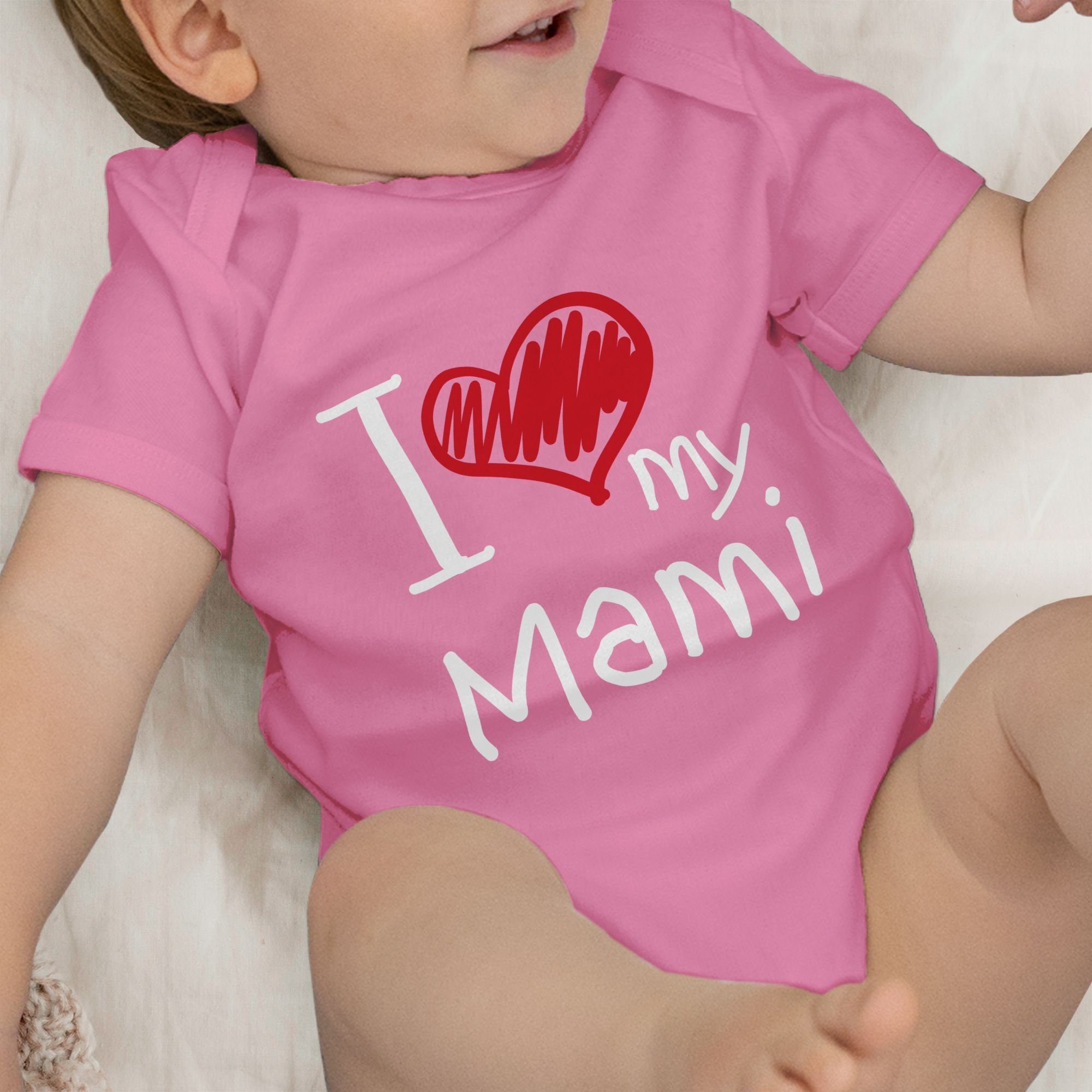 (1-tlg) Shirtbody my love weiß 2 Mami I Muttertagsgeschenk Shirtracer Pink