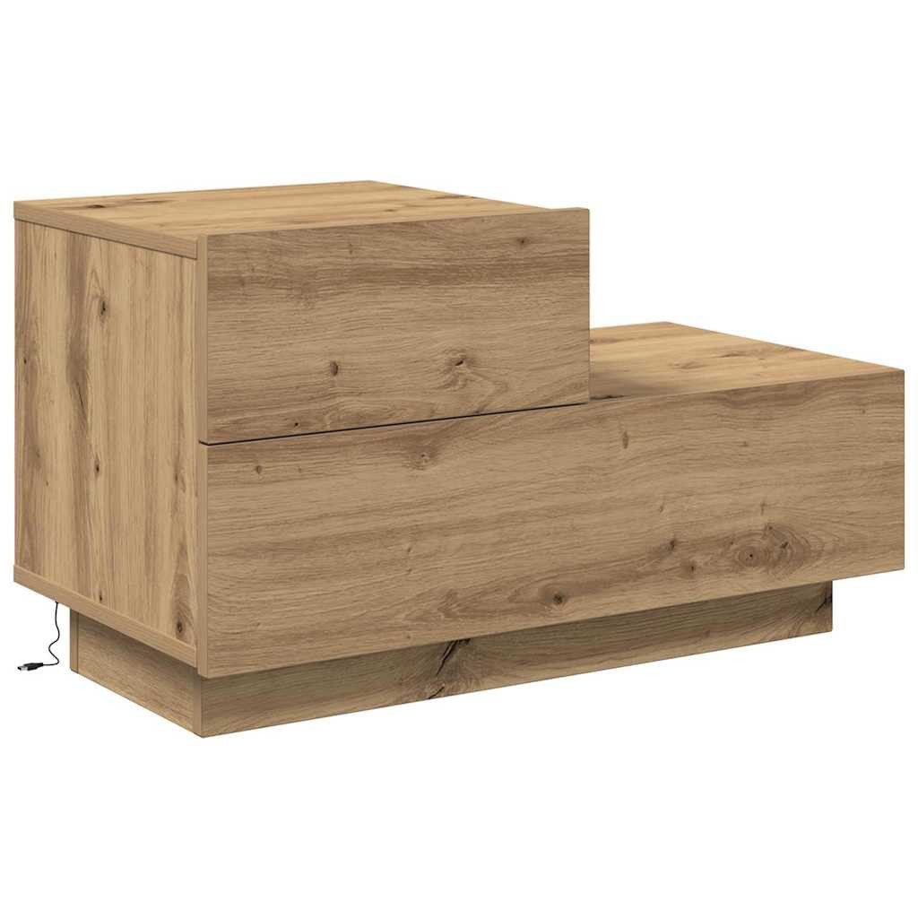 vidaXL Nachttisch Nachttisch Artisan-Eiche 70 x 36 x 40.5 cm Holzwerkstoff günstig online kaufen