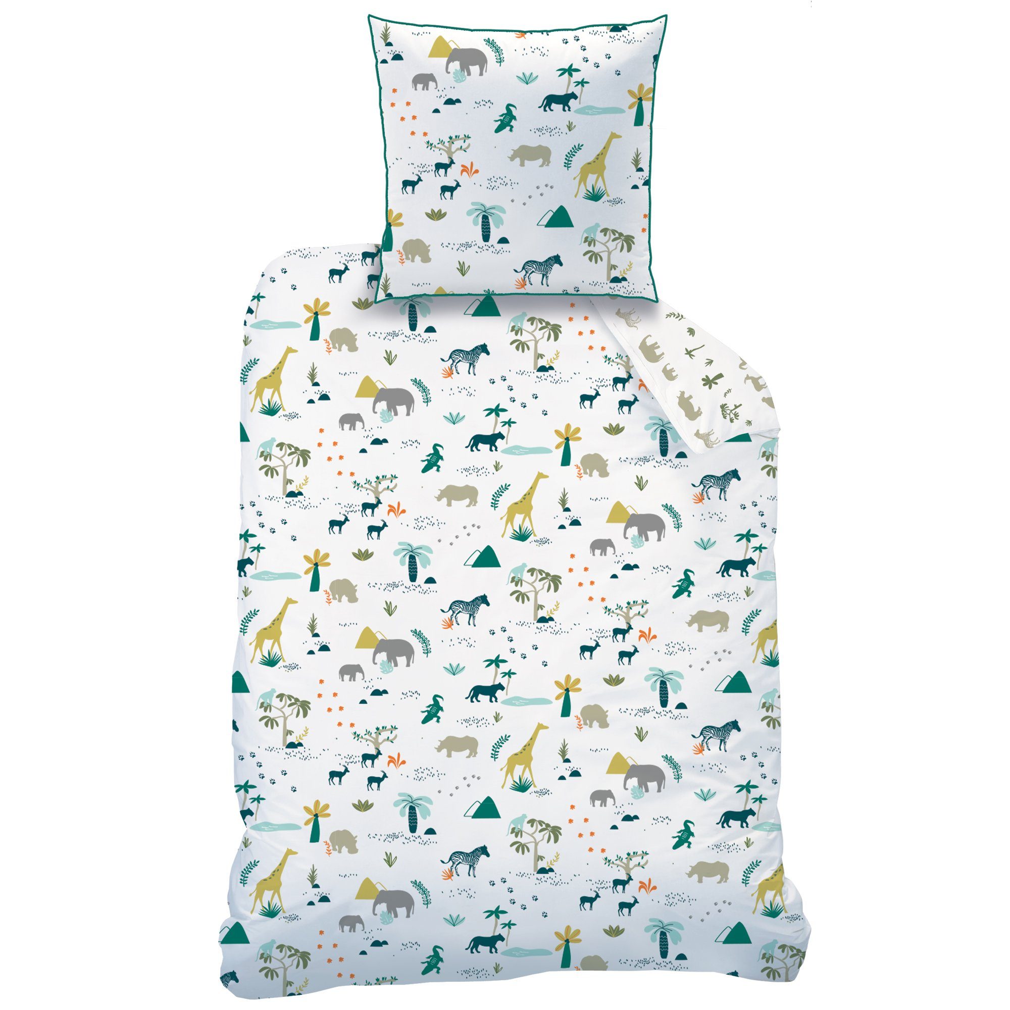 MTOnlinehandel Bettwäsche Safari 135x200 + 80x80 cm, 100 % Baumwolle, Renfo günstig online kaufen