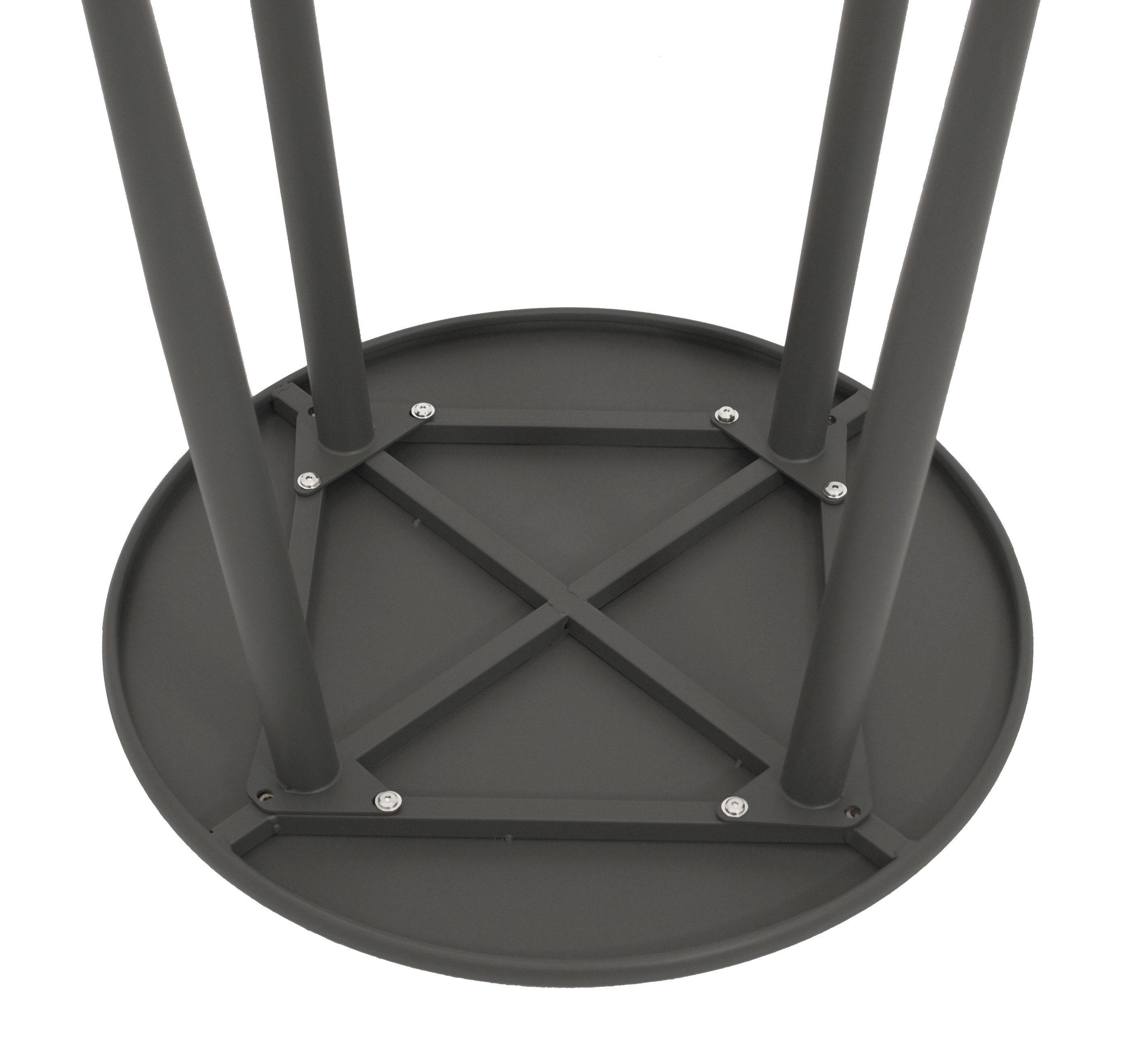 DEGAMO Bistrotisch DENVER 60cm rund, Stahl, Innen und Außen
