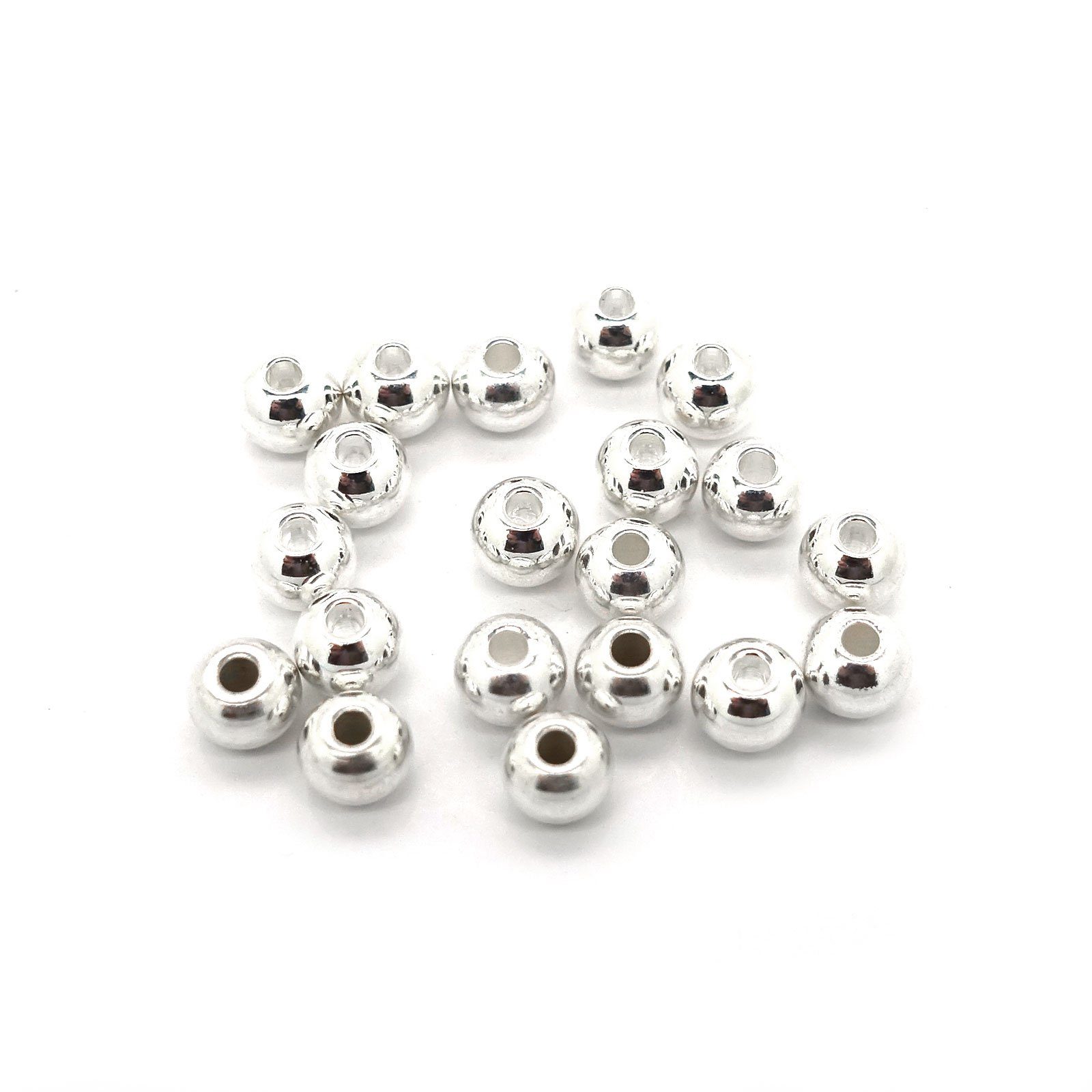 maDDma Ремесленные бусы 20 Premium Edelstahlperlen, Ø 2mm - Bohrung 0.5mm