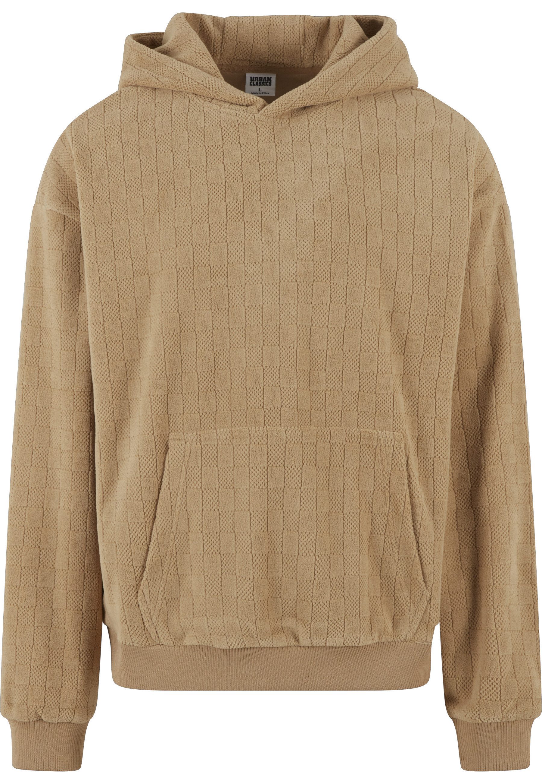 URBAN CLASSICS Kapuzenpullover Urban Classics Jacquard Velvet Oversized Hoo günstig online kaufen