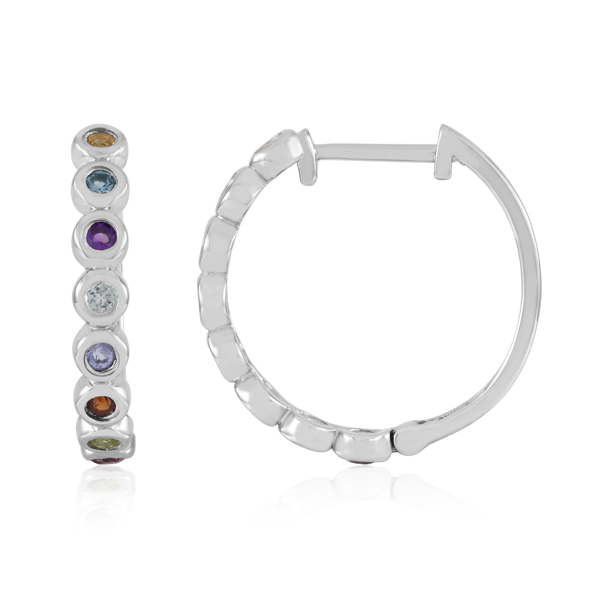 Cavill Ohrring-Set Ohrringe aus Sterlingsilber mit Regenbogen-Edelsteinen (2-tlg)