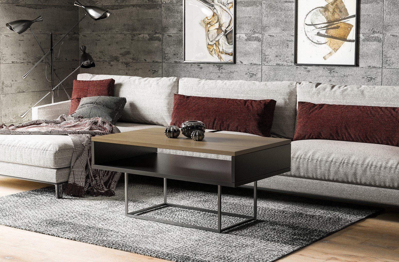 Endo-Moebel Couchtisch "Enna" Wohnzimmertisch Beistelltisch Sofatisch