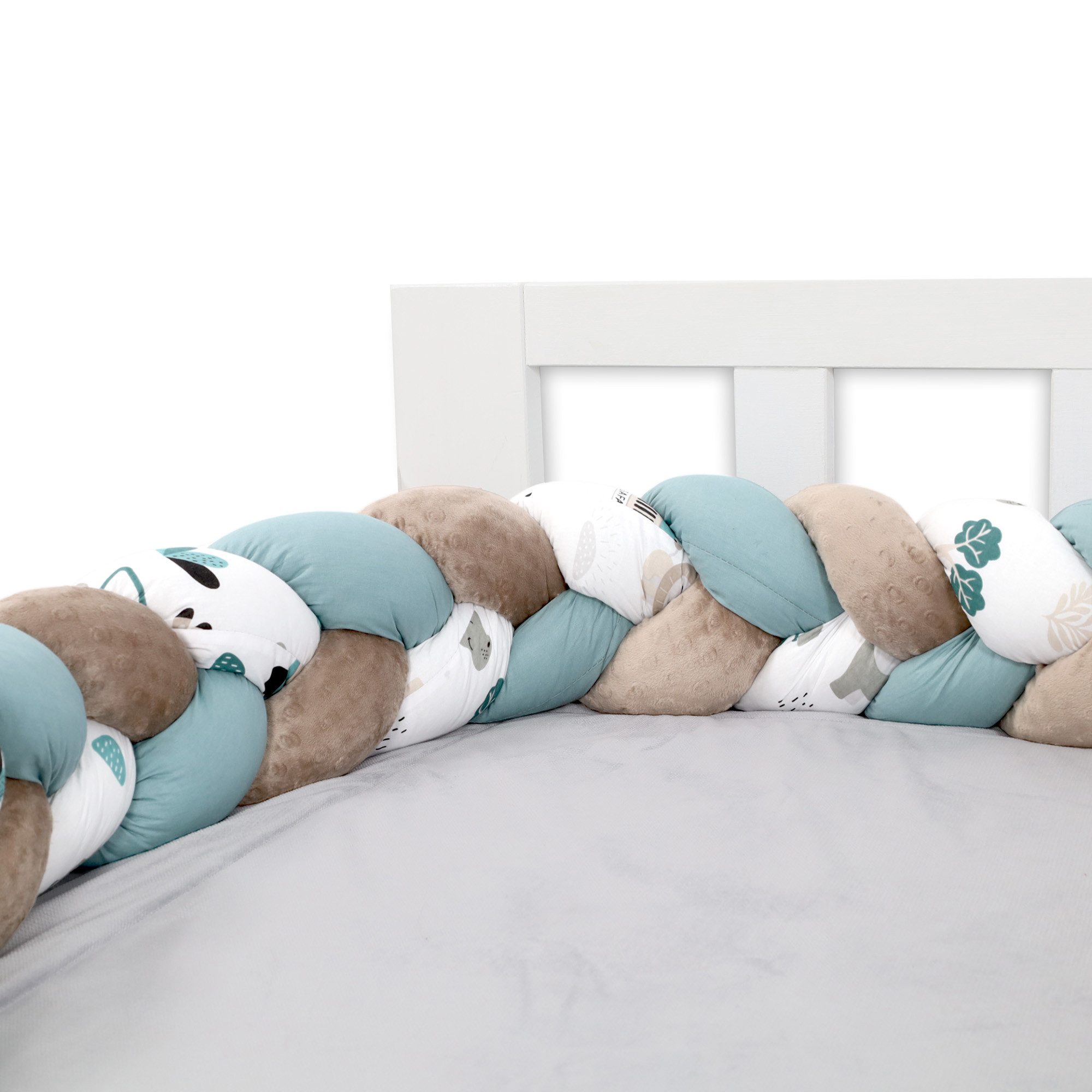 Totsy Baby Bettnestchen Bettschlange Bettumrandung für Babybett und Kissen Deko Kuschelkissen