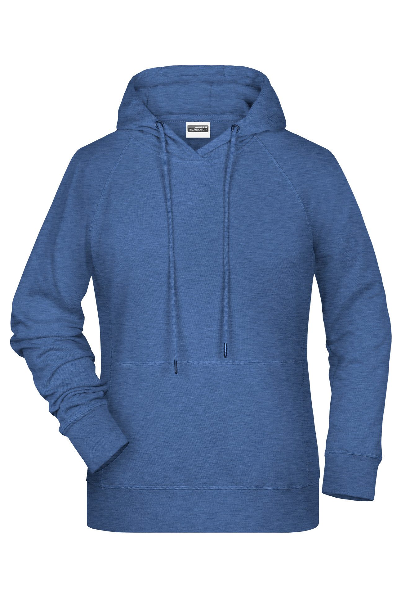 James & Nicholson Kapuzensweatshirt Hochwertiger taillierter Damen Hoody aus Bio-Baumwolle 8023 mit Kängurutasche und Kapuze