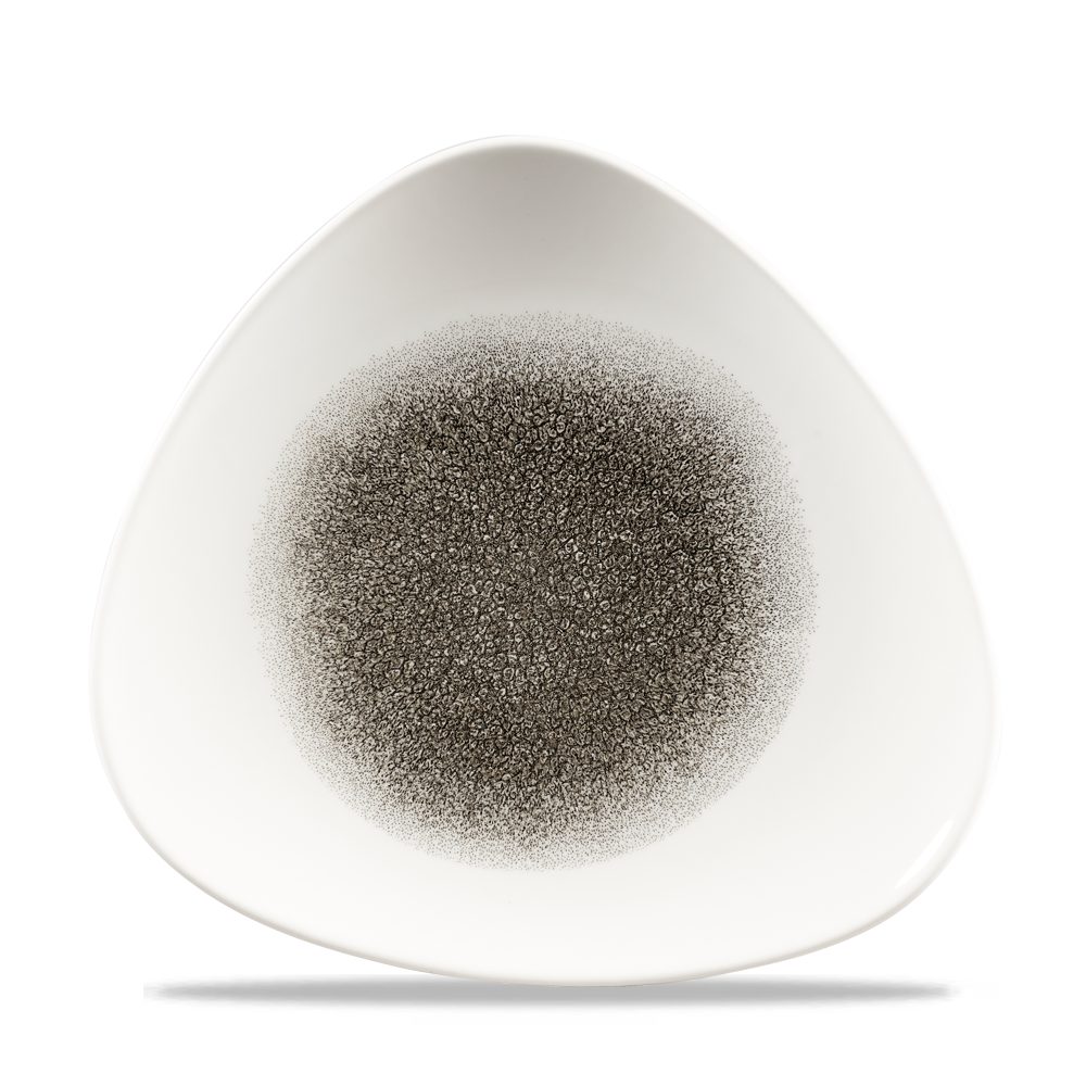 Teller Super Vitrified Studio Prints Raku Quartz Black Teller