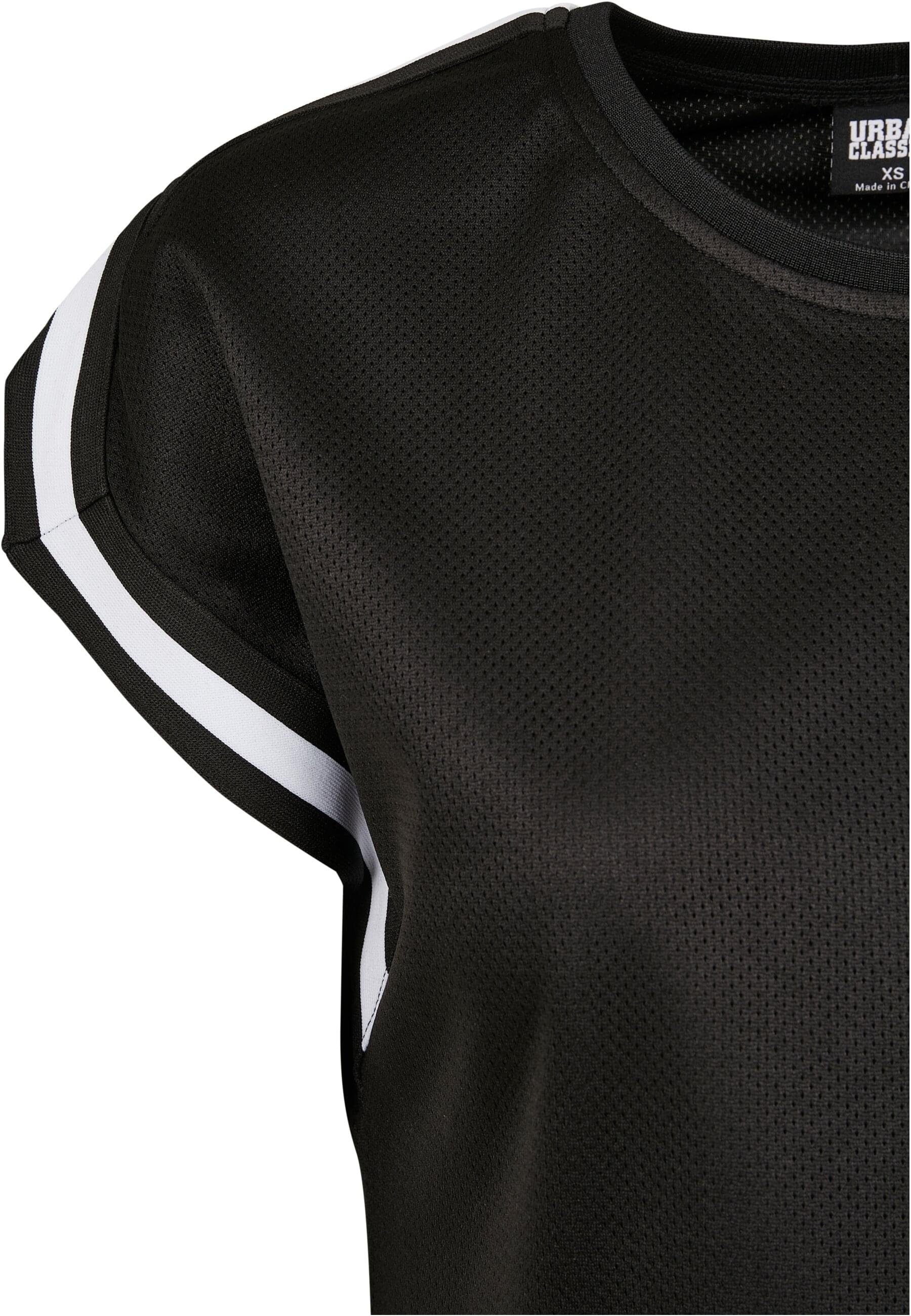 (1-tlg) Extended Ladies Mesh T-Shirt Short Shoulder Damen Stripes Tee URBAN CLASSICS