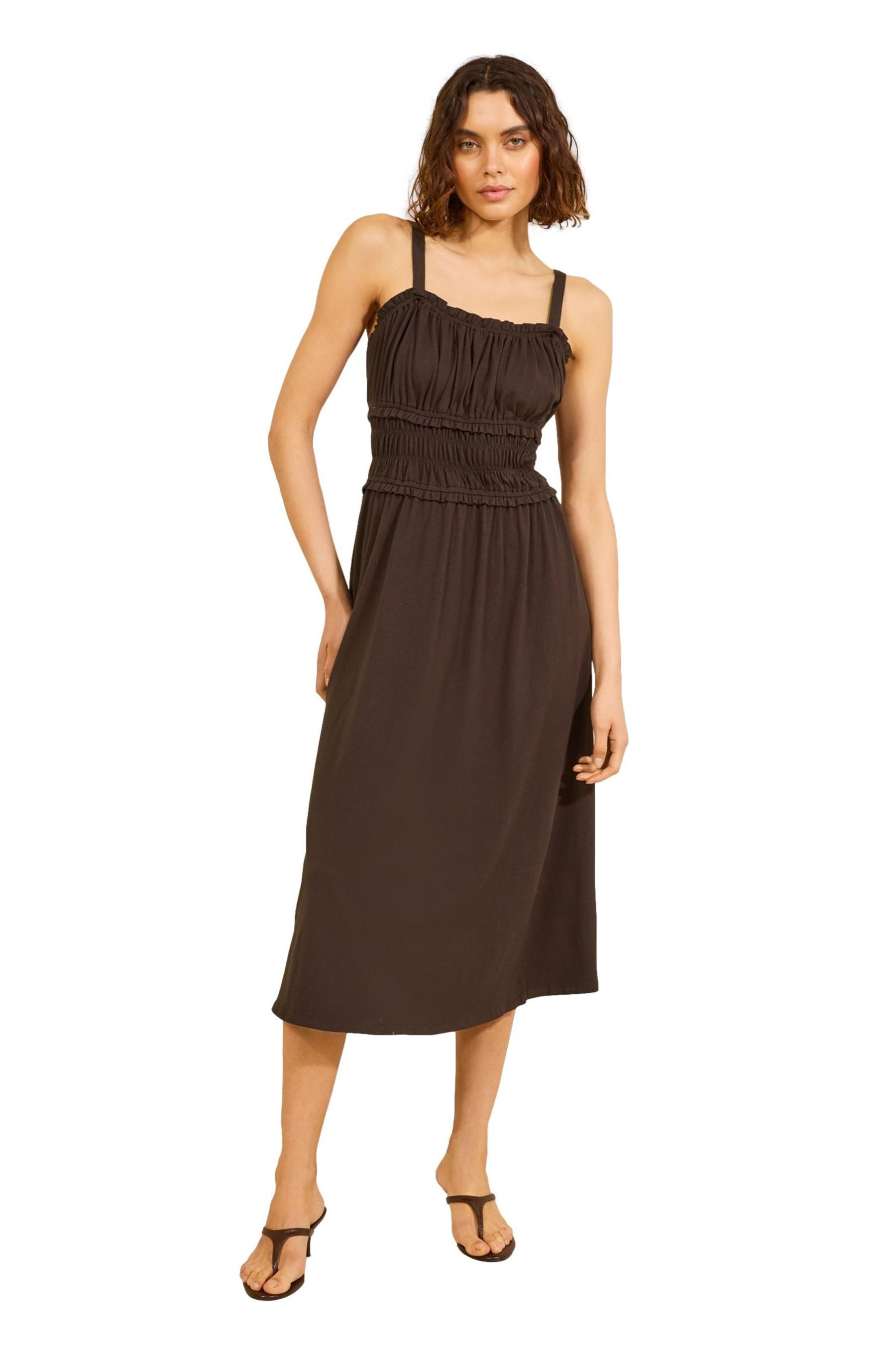 Midikleid Friends Like These Midi-Kleid mit geraffter Taille