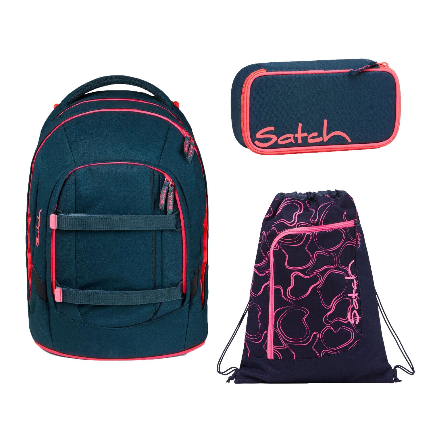 Schulrucksack Satch Pack Schulrucksack Set Pink Phantom 3tlg