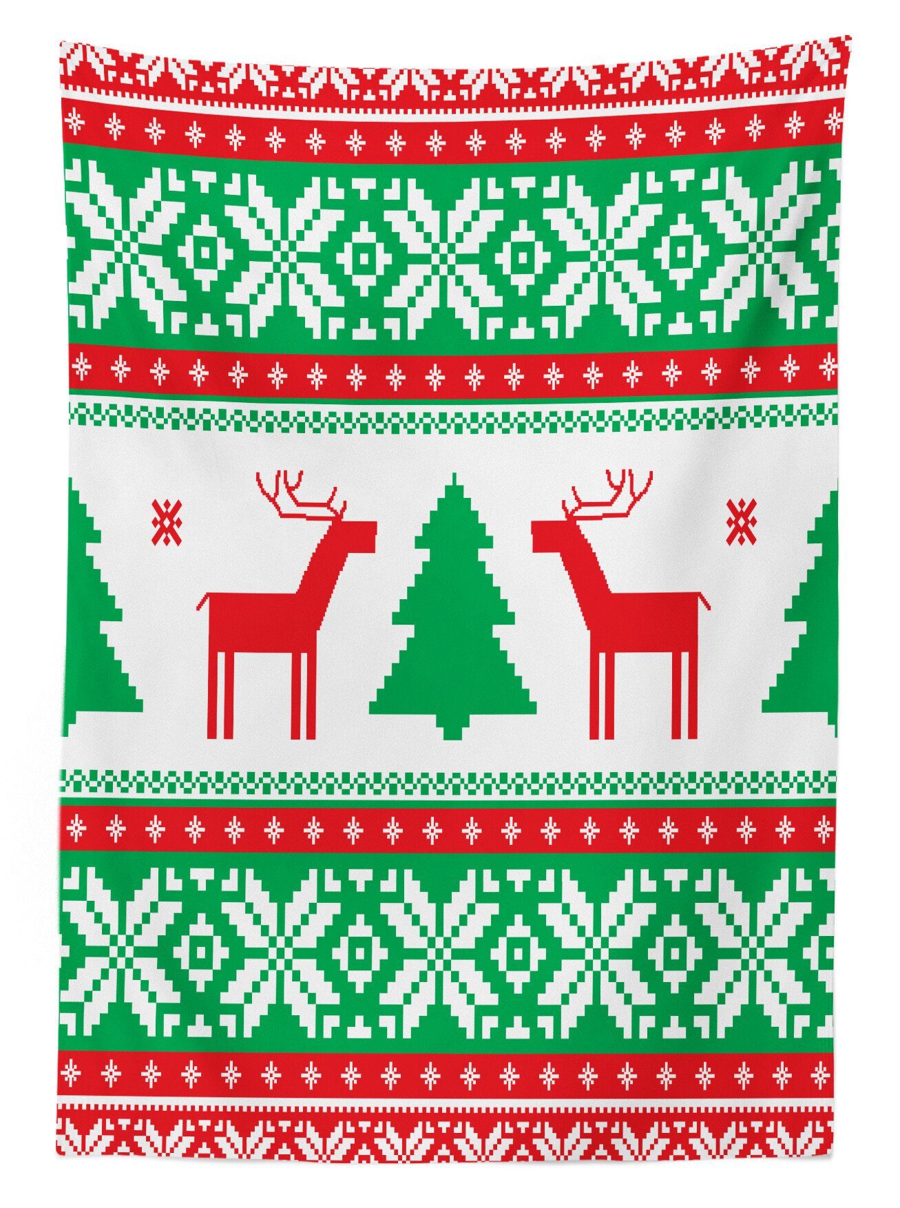 Klare Weihnachten Waschbar Für Bereich Ferienzeit geeignet Deer Außen Abakuhaus Farbfest den Farben, Tischdecke