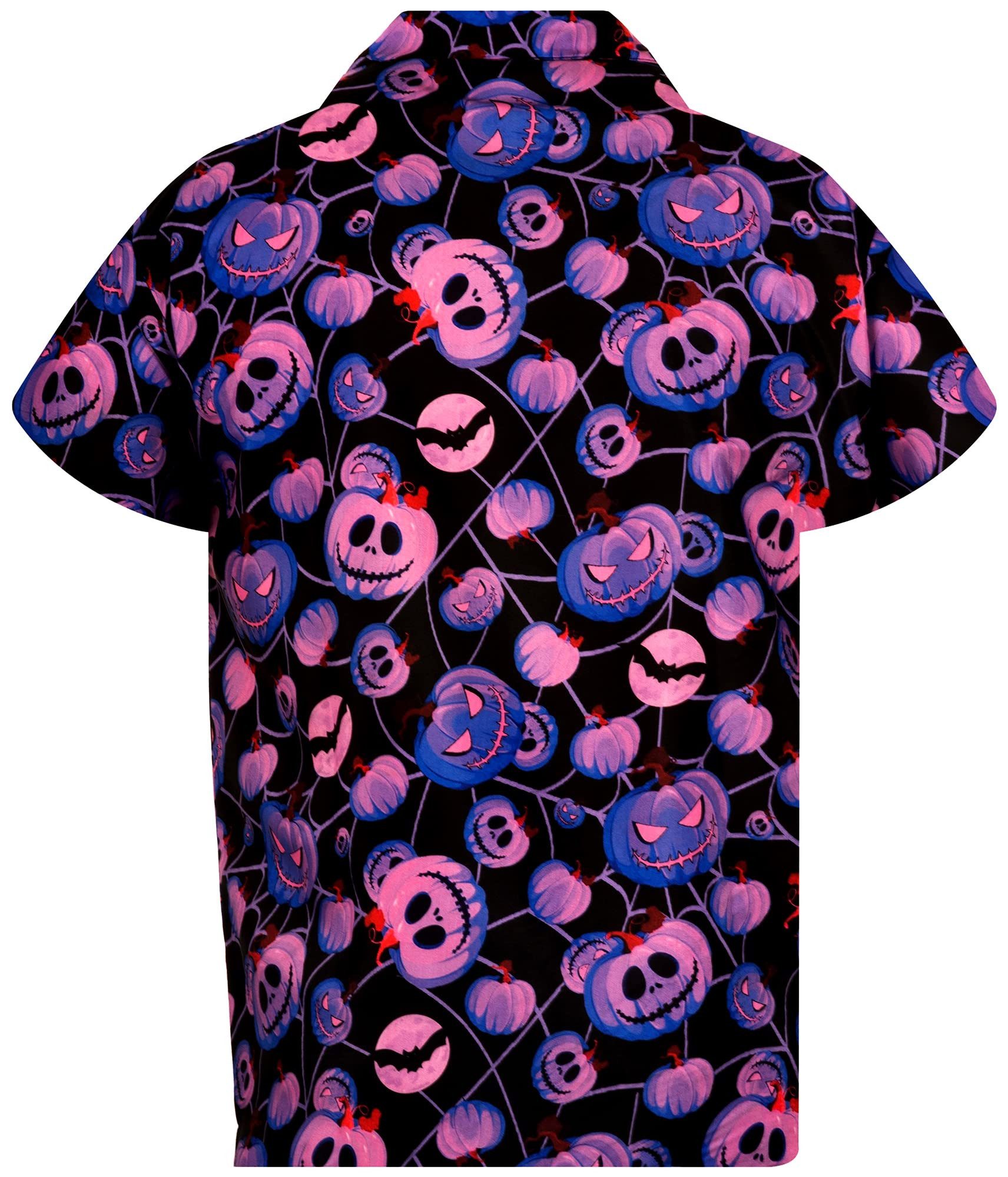 King Kameha Hawaiihemd Halloween Pumpkin Web Funky Hawaii-Hemd Kurzarm Fron günstig online kaufen