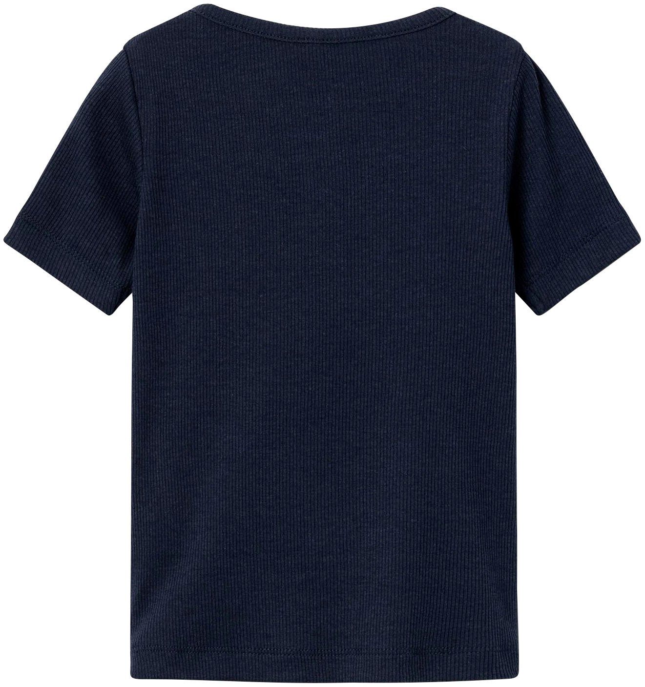Name It Kurzarmshirt NMMKAB TOP NOOS Baumwollmischung, kurze Knopfleiste