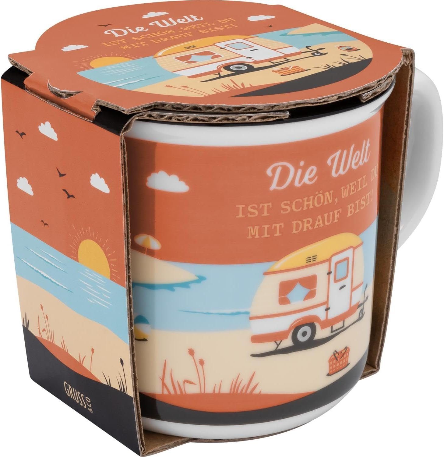 Sheepworld Tasse Tasse Kaffeetasse Kaffeebecher Teetasse Sheepworld 35cl Fernweh MEER, Material: Porzellan