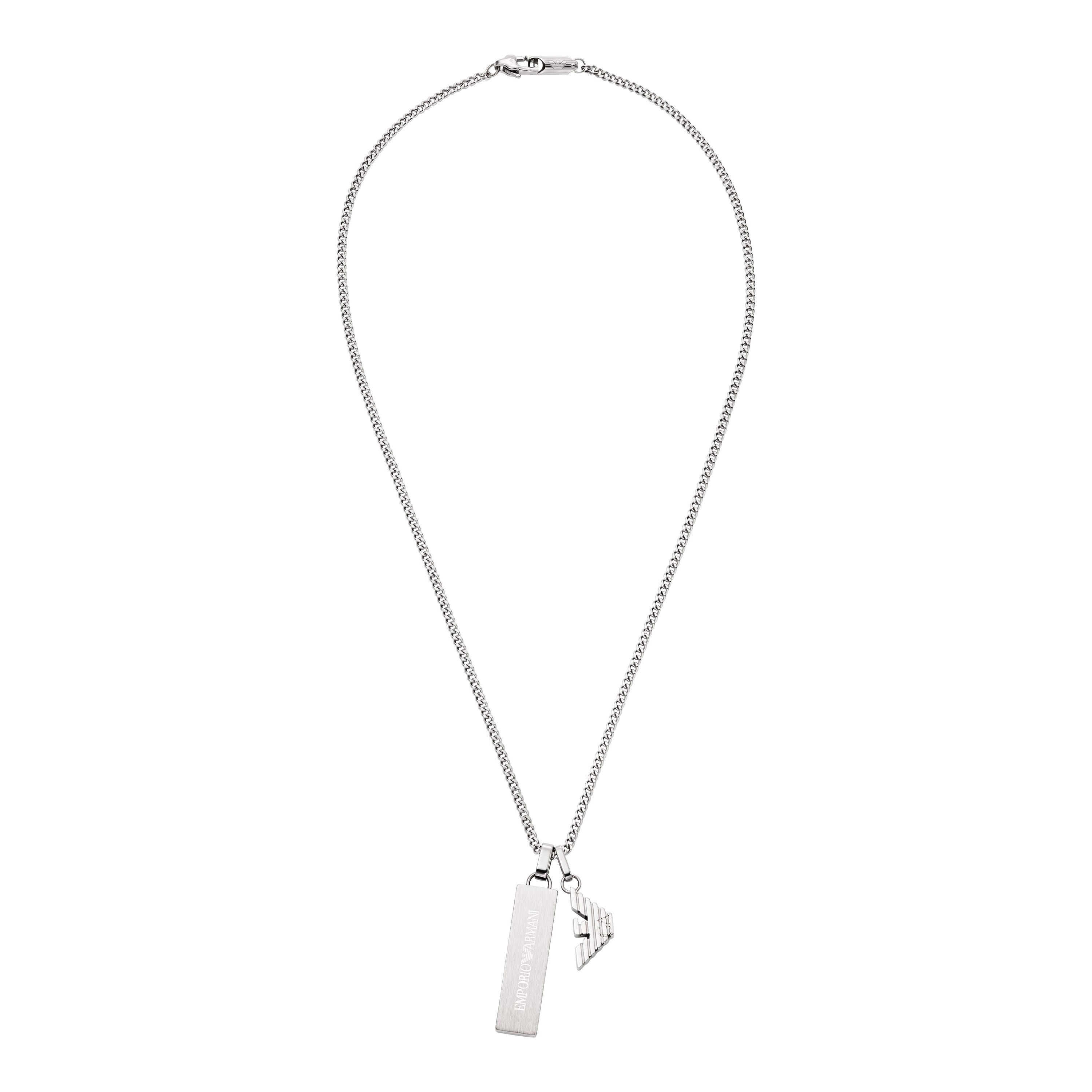 Emporio Armani Kette mit Anhänger Schmuck Geschenk Edelstahl