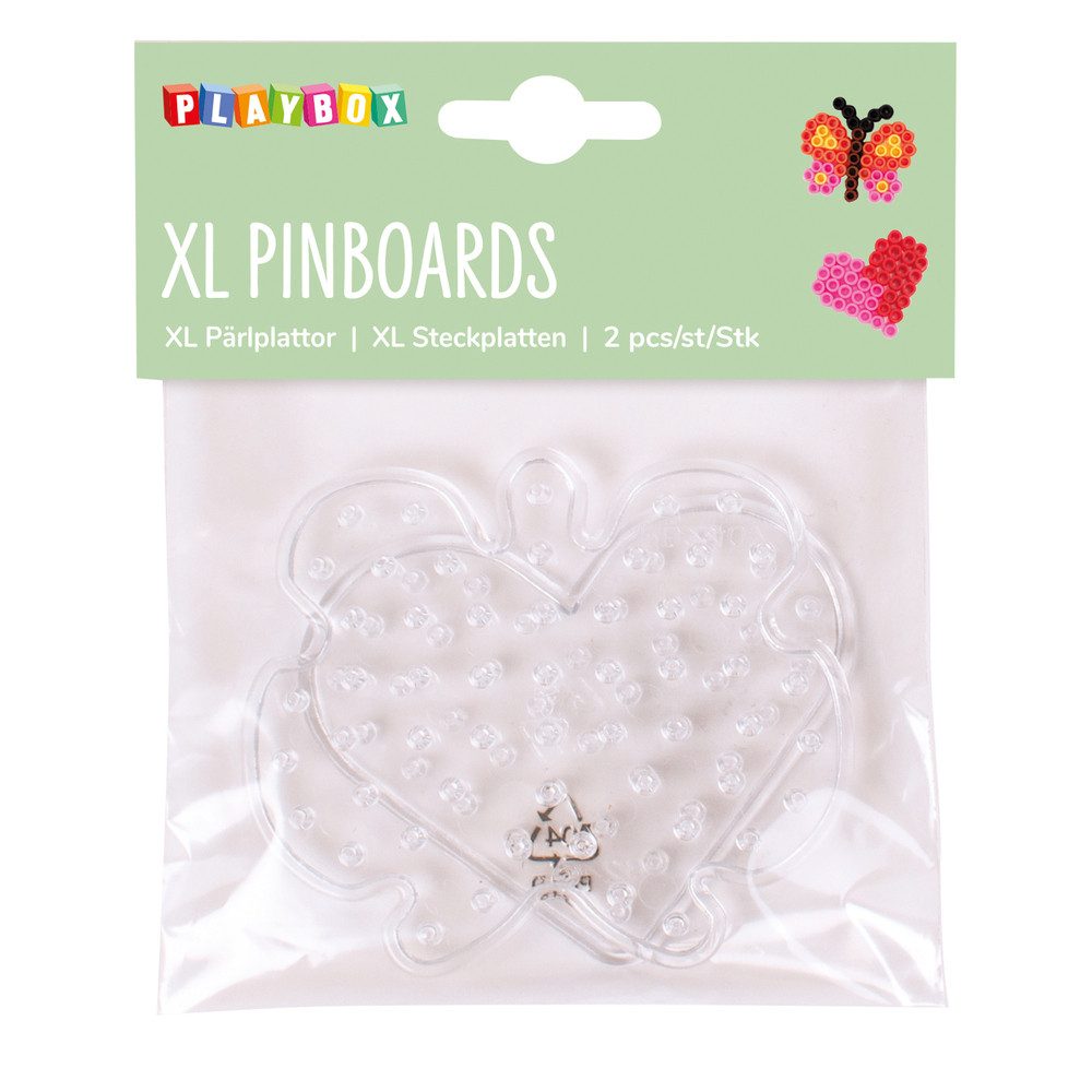 Playbox Bügelperlen Steckplatten für Bügelperlen - Schmetterling und Herz - 2er Set, (2-tlg)