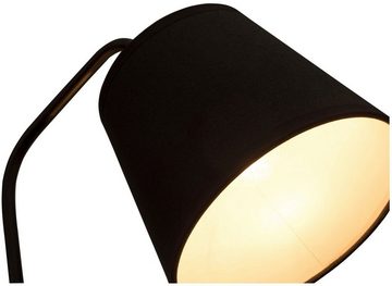 Pauleen Schreibtischlampe True Elegance, ohne Leuchtmittel, E14, Stoffschirm Schwarz