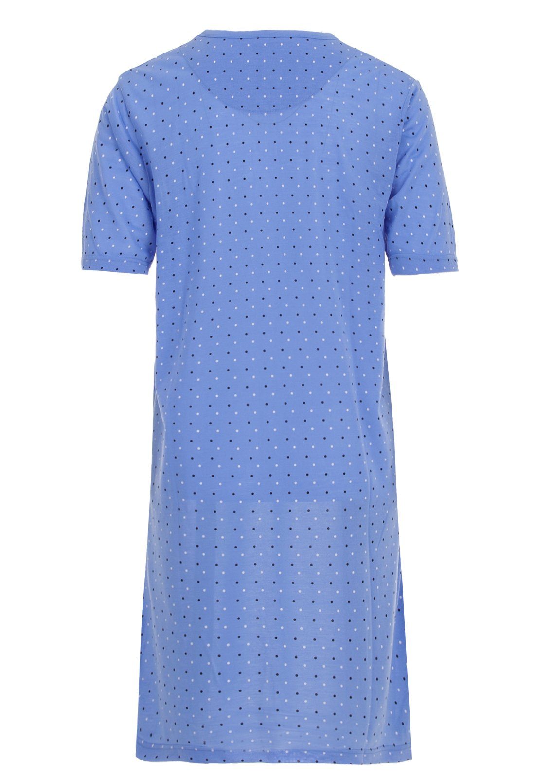 Lucky Nachthemd Nachthemd Kurzarm - Punkte mit Knopfleiste günstig online kaufen