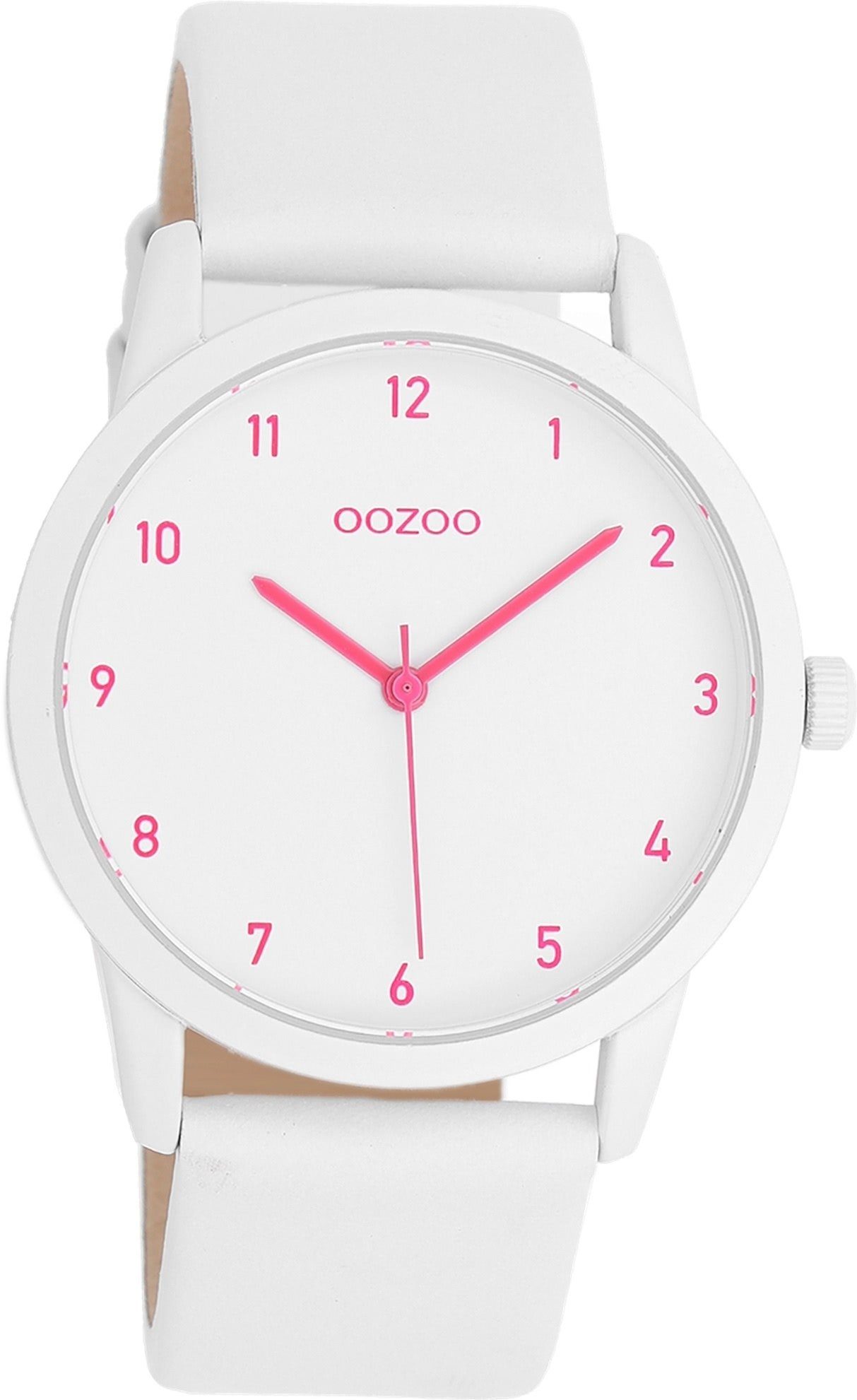 OOZOO Quarzuhr Oozoo Damen Armbanduhr Timepieces Analog, Damenuhr rund,  mittel (ca. 38mm) Lederarmband, Fashion-Style, Modische Uhr für Damen und  Mädchen mit hochwertigem Miyota Quarzlaufwerk