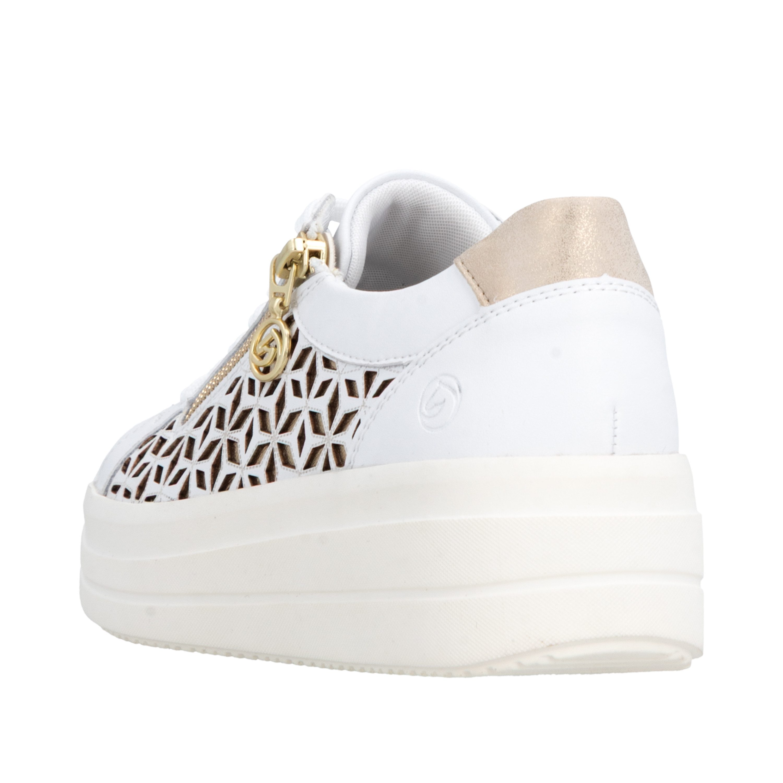 Remonte Plateausneaker Halbschuh, Schnürschuh mit Perforation und seitlichem Reißverschluss