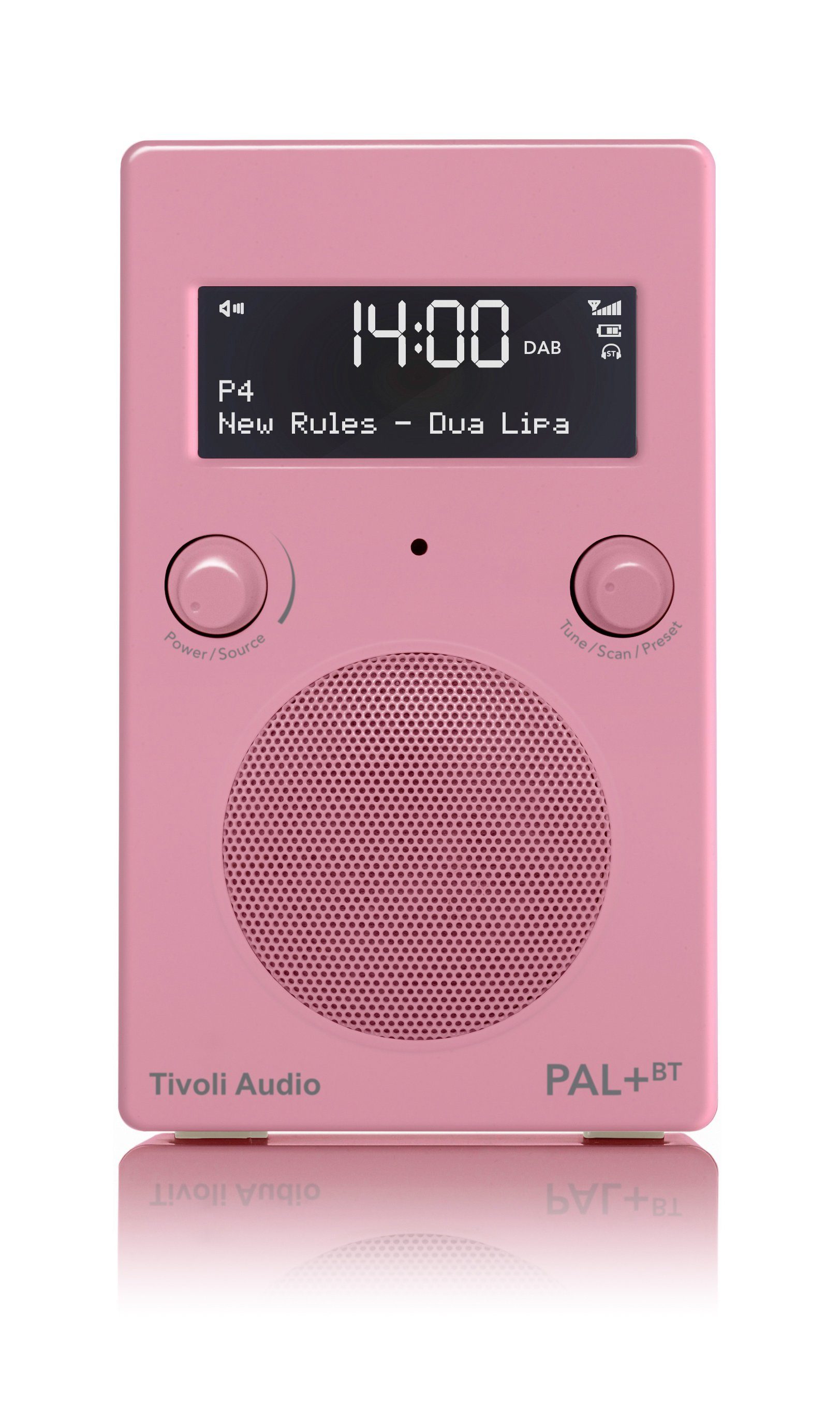 Tivoli Audio PAL+ BT Digitalradio (DAB) (Digitalradio (DAB), FM-Tuner, Küchen-Radio, tragbar, wasserabweisendes Gehäuse, Bluetooth) Rosa