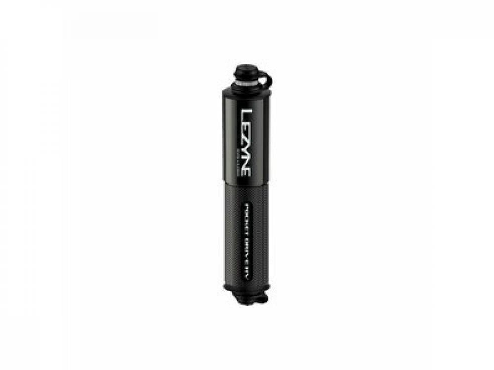 Lezyne Fahrradpumpe LEZYNE Minipumpe Pocket Drive HV CNC schwarz glänzend